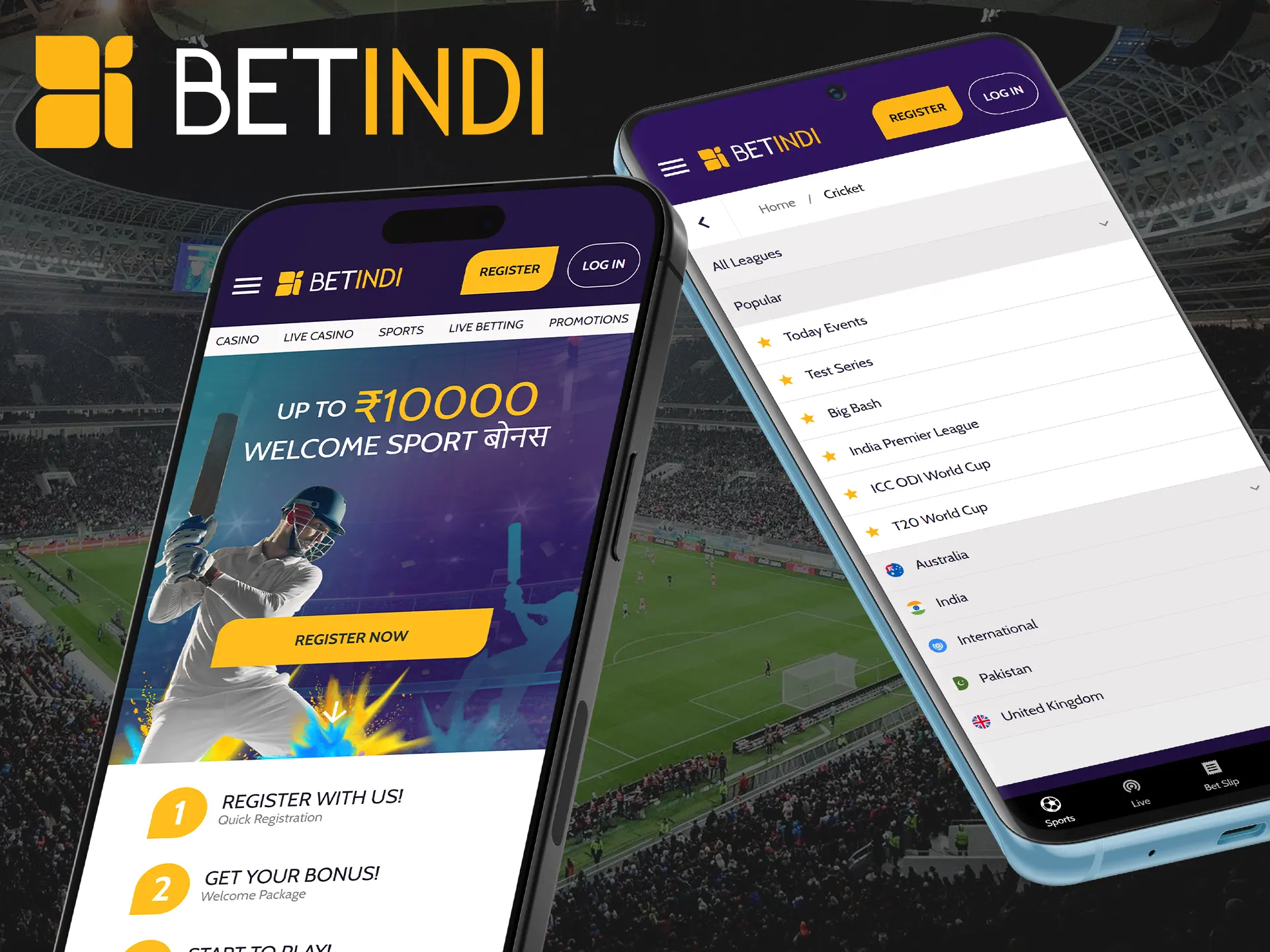 If you want to get unforgettable emotions from sports betting, choose Betindi app.