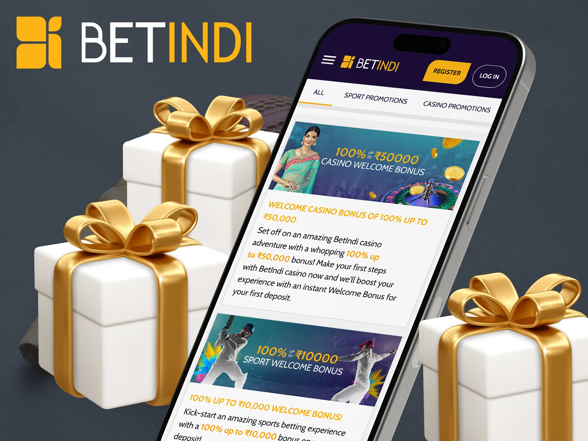 Users of the Betindi mobile app receive the same bonuses as users of the website.