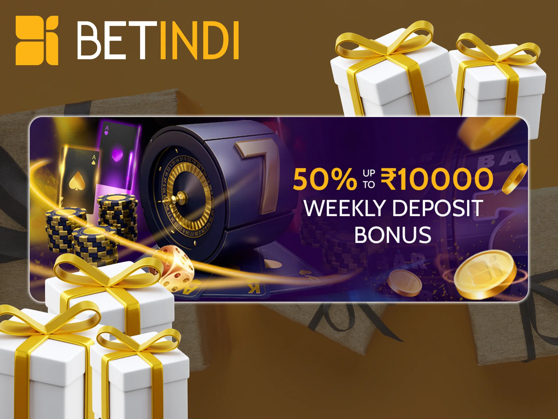 Every week you can make a deposit and receive a Casino Reload Bonus from Betindi.