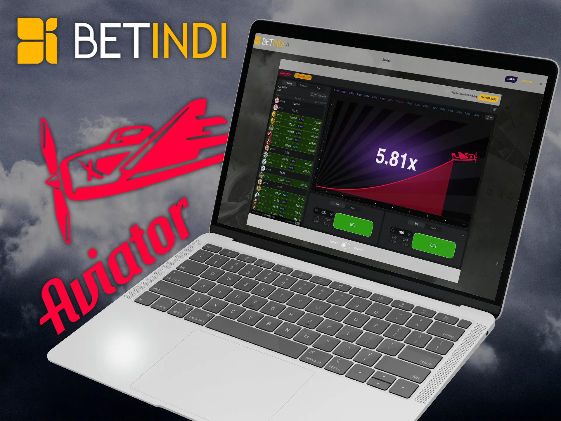 Pick up the best multiplier in the Aviator game at Betindi.