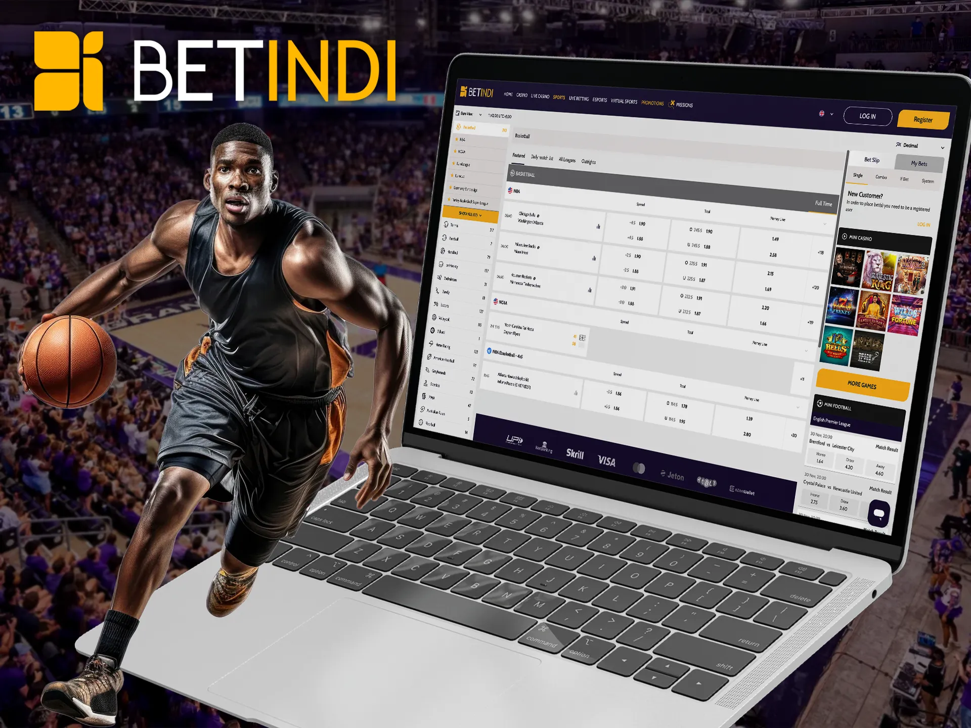 Choose the right basketball team and bet on the favorites at Betindi.