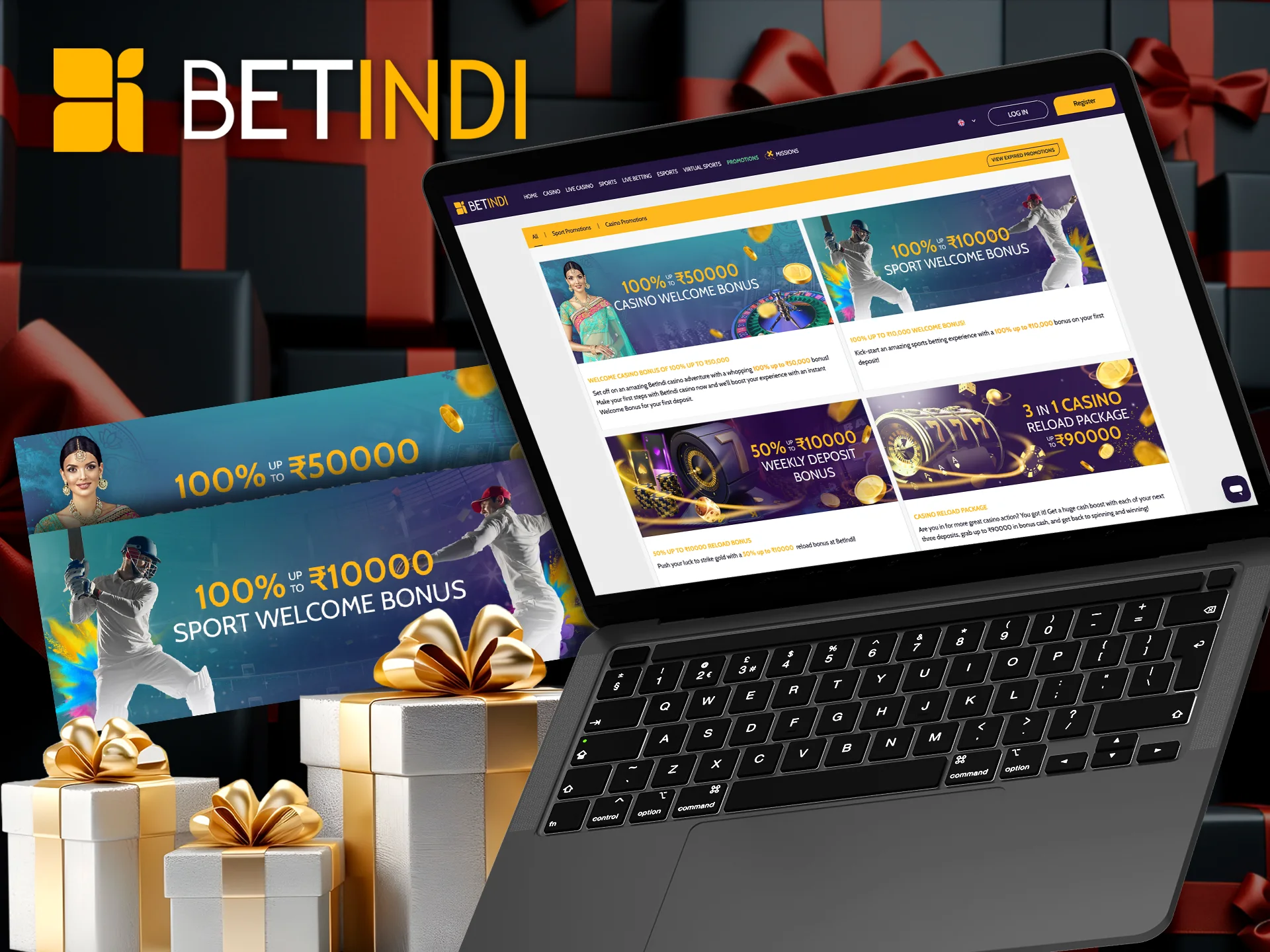 Become a Betindi user and get welcome bonuses for your bets.