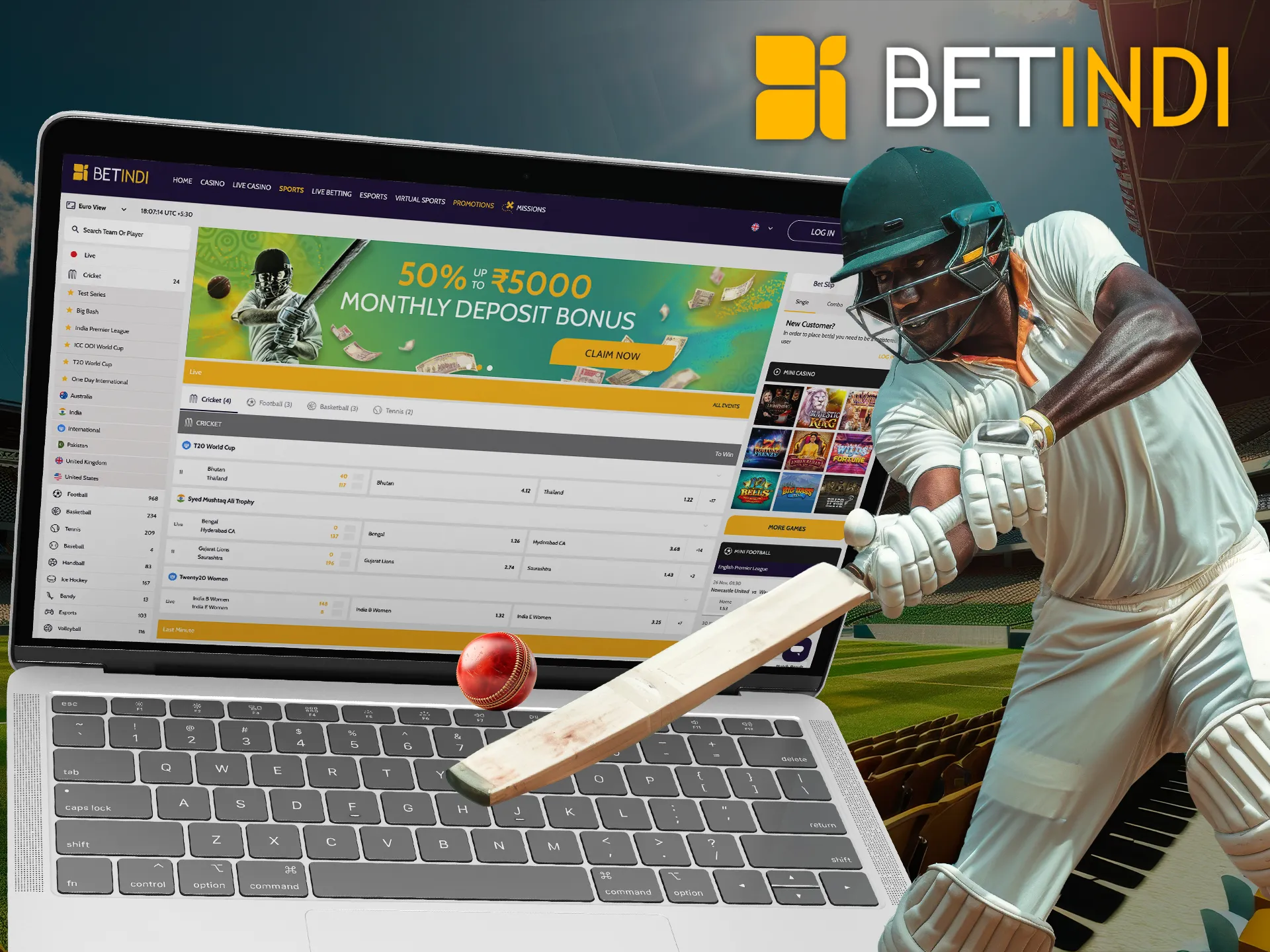 Create cricket predictions at Betindi and get the best odds.