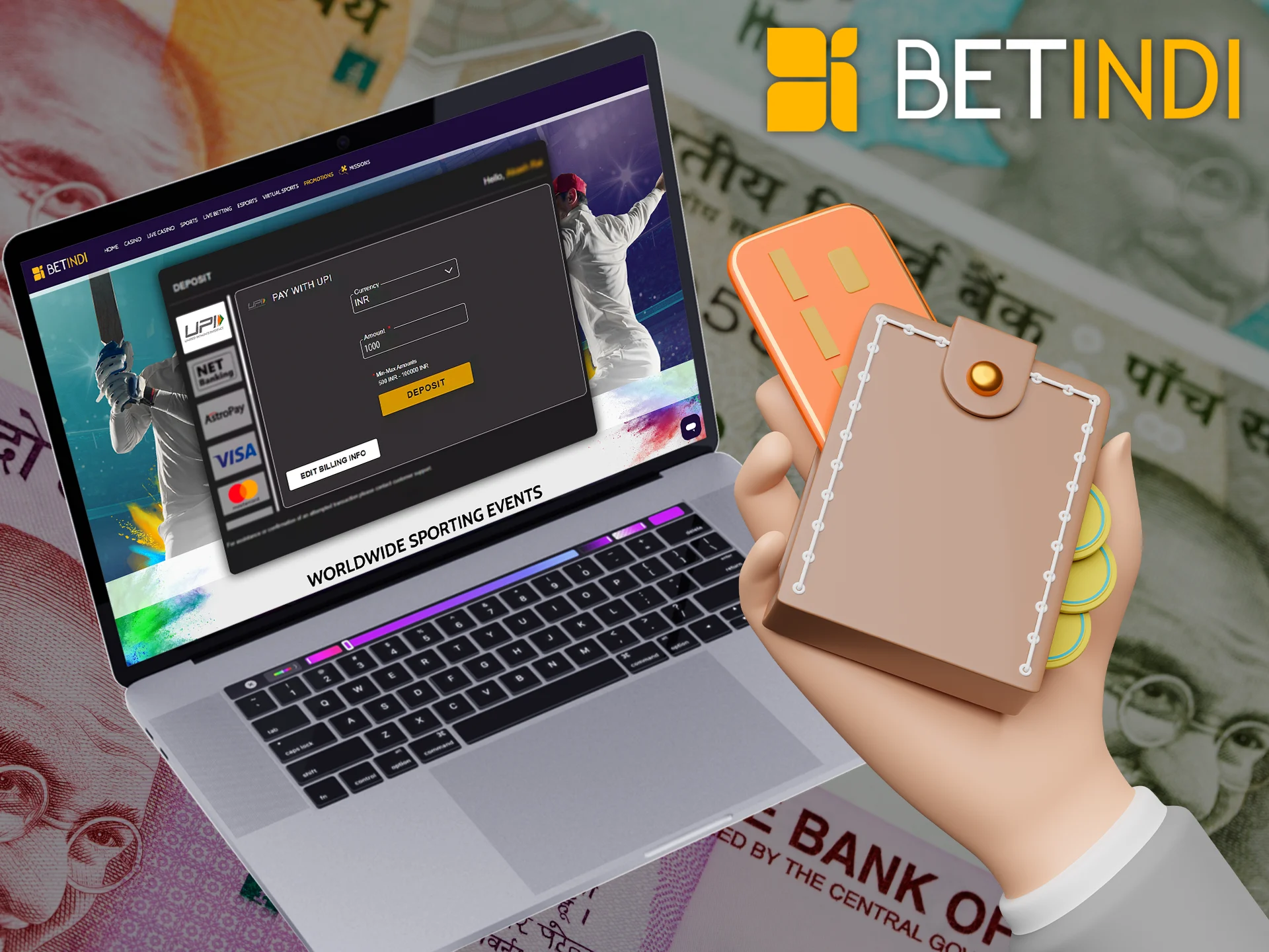 Learn how to fund your Betindi account.