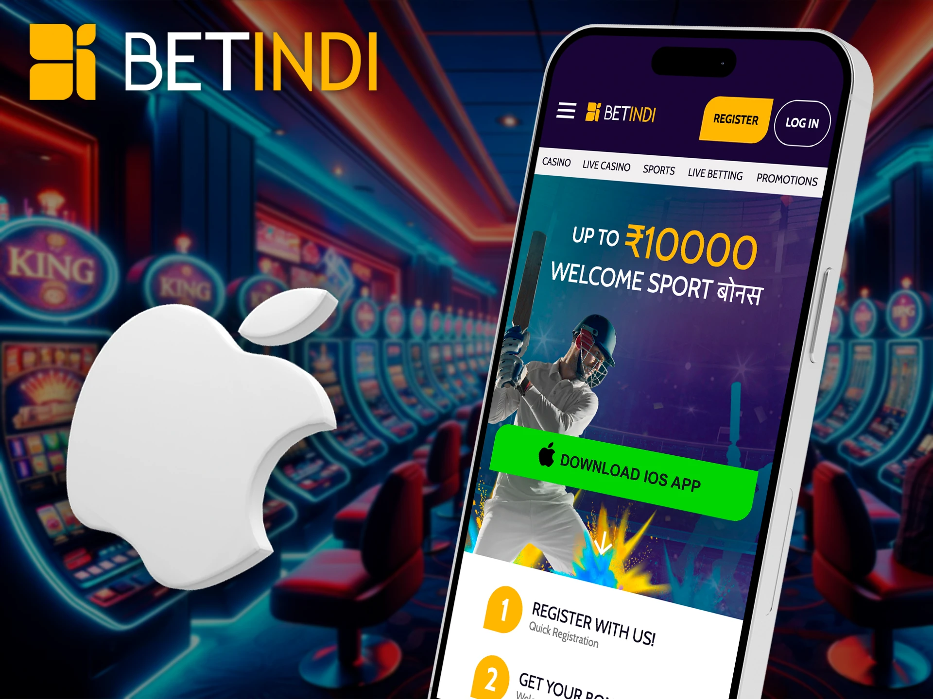 Place your bets using Betindi adaptive iOS app.