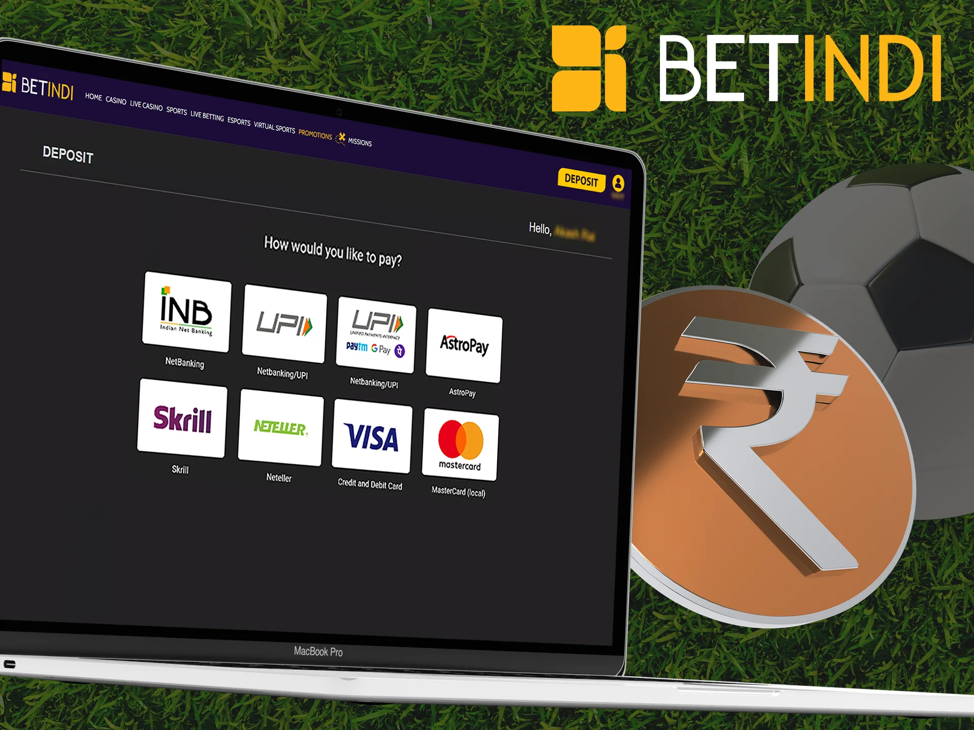 At Betindi you can fund your account using several payment systems.