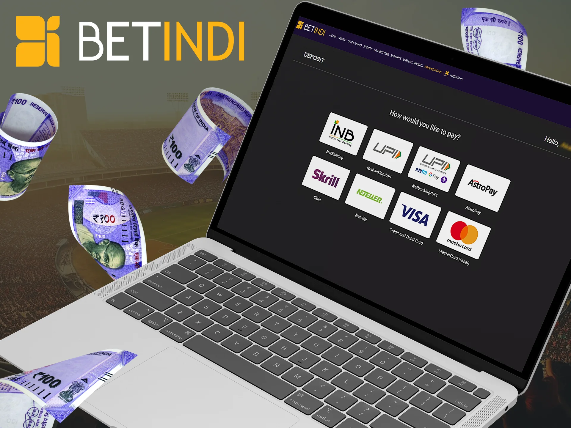 To make a deposit at Betindi, read our instructions.