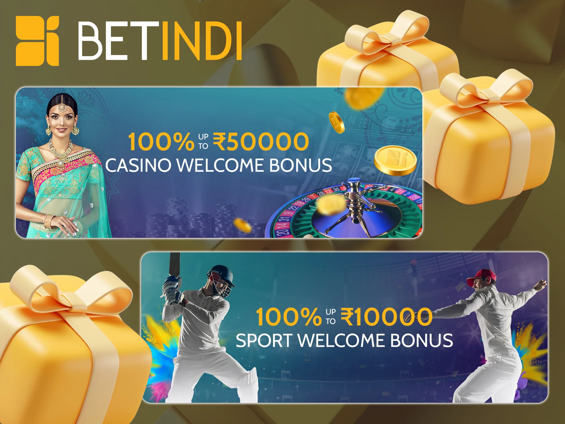 Betindi give bonuses for every registered user.