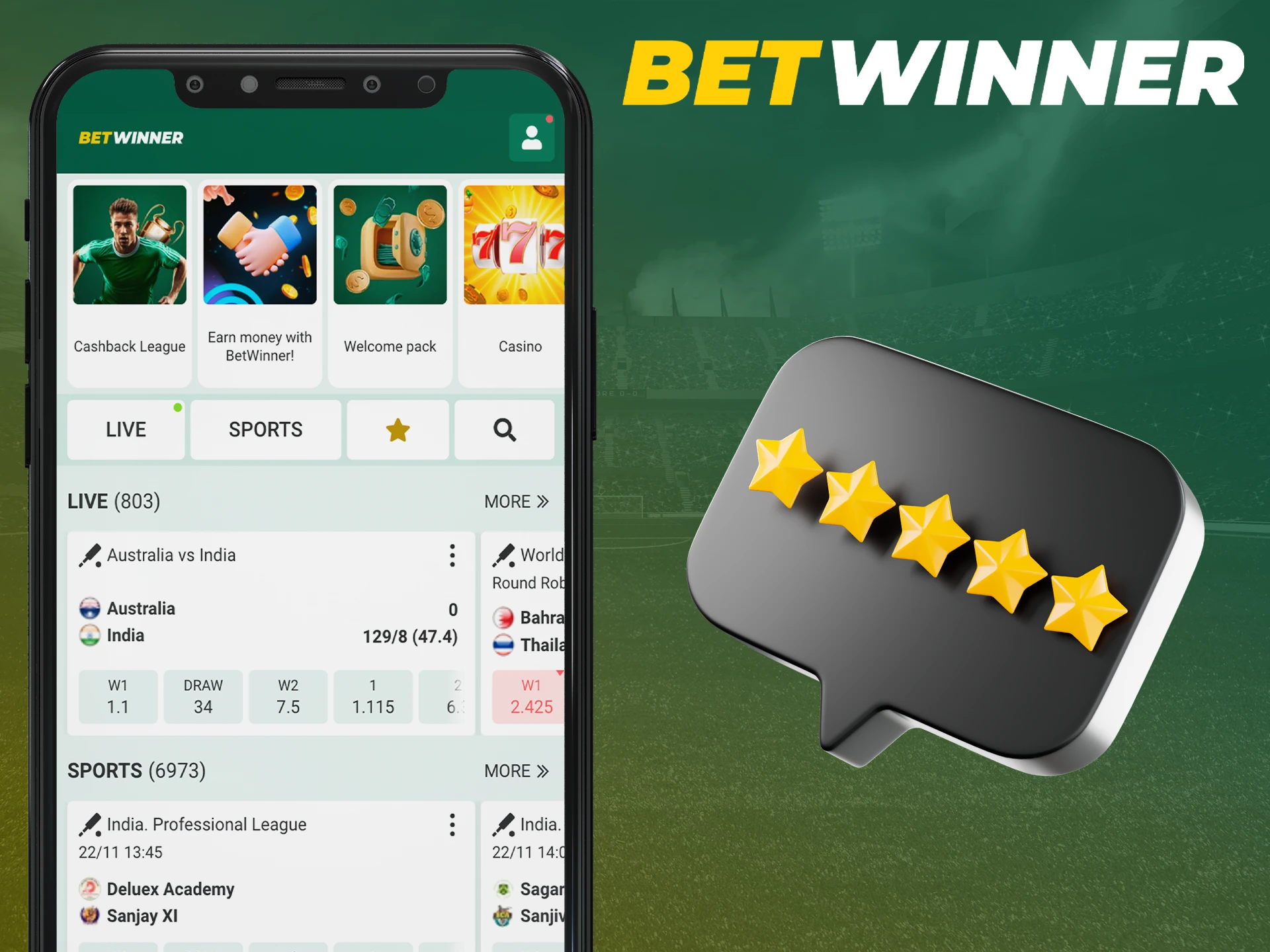 Read the conclusion about playing on the Betwinner app.