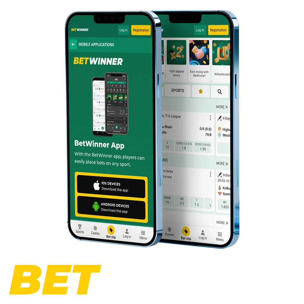 Try your luck on the Betwinner smartphone app.