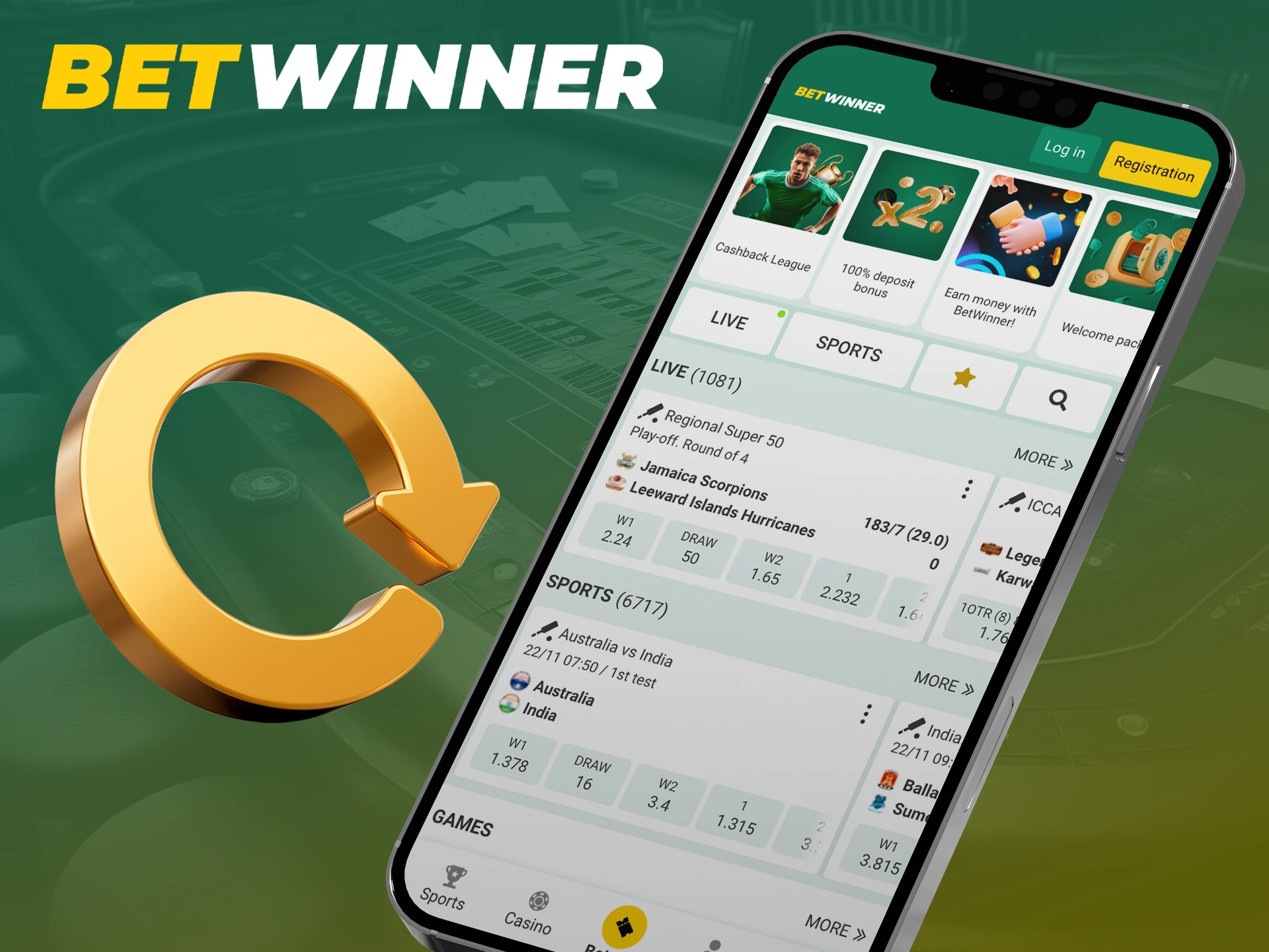 Check Betwinner app updates to use the best version.