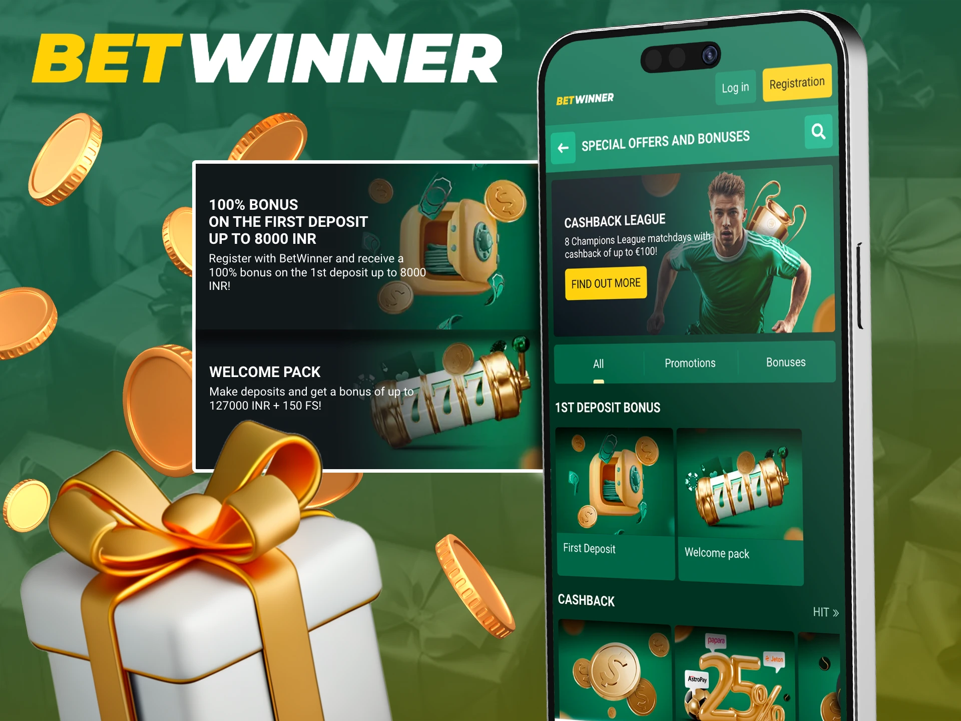 Install the Betwinner app and receive welcome bonuses.