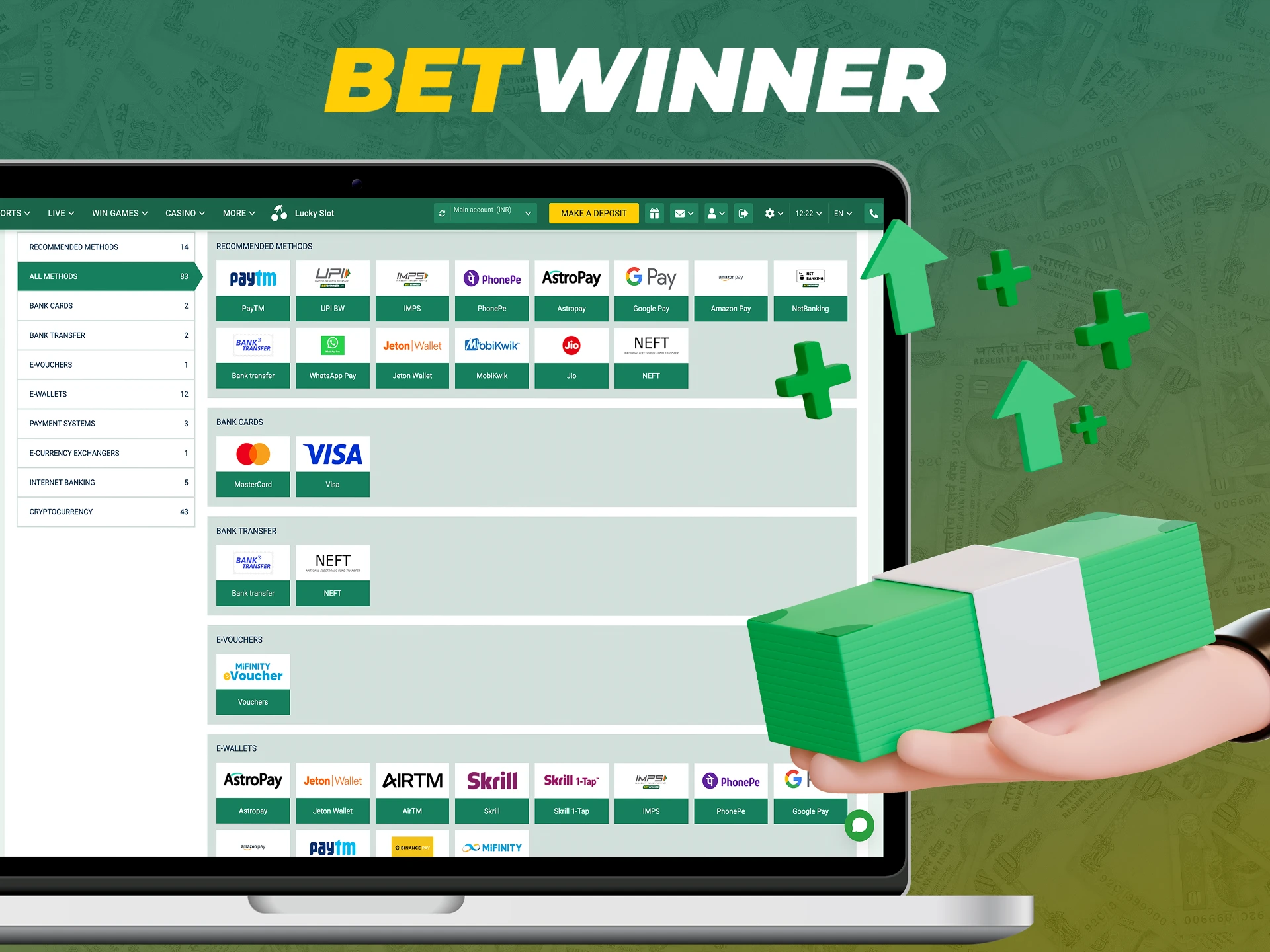 Find out how to fund your Betwinner account.