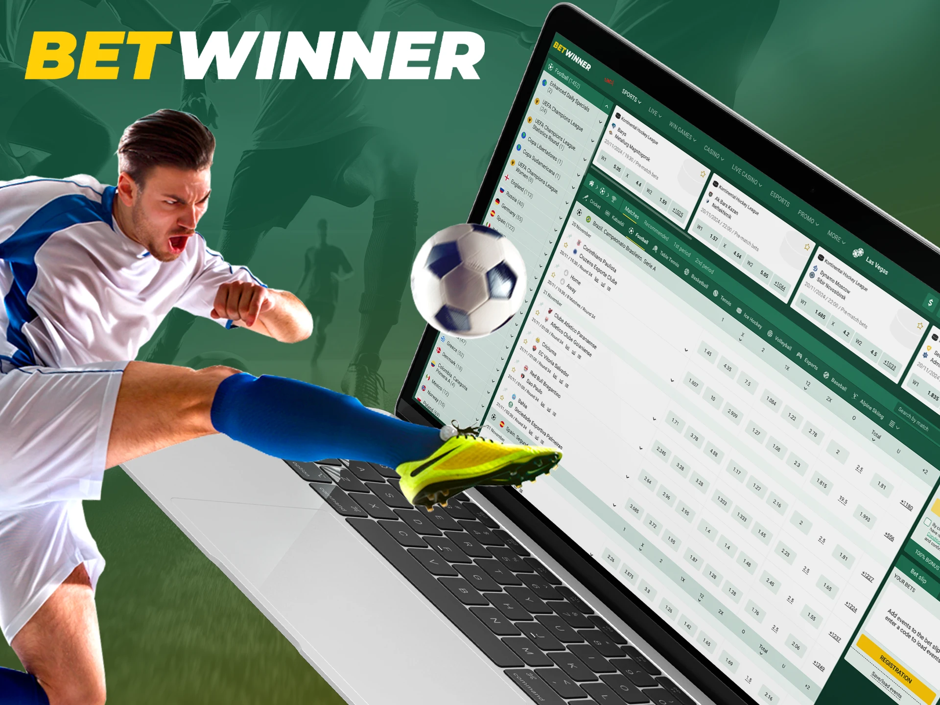 Predict the outcome of soccer matches and win with Betwinner.