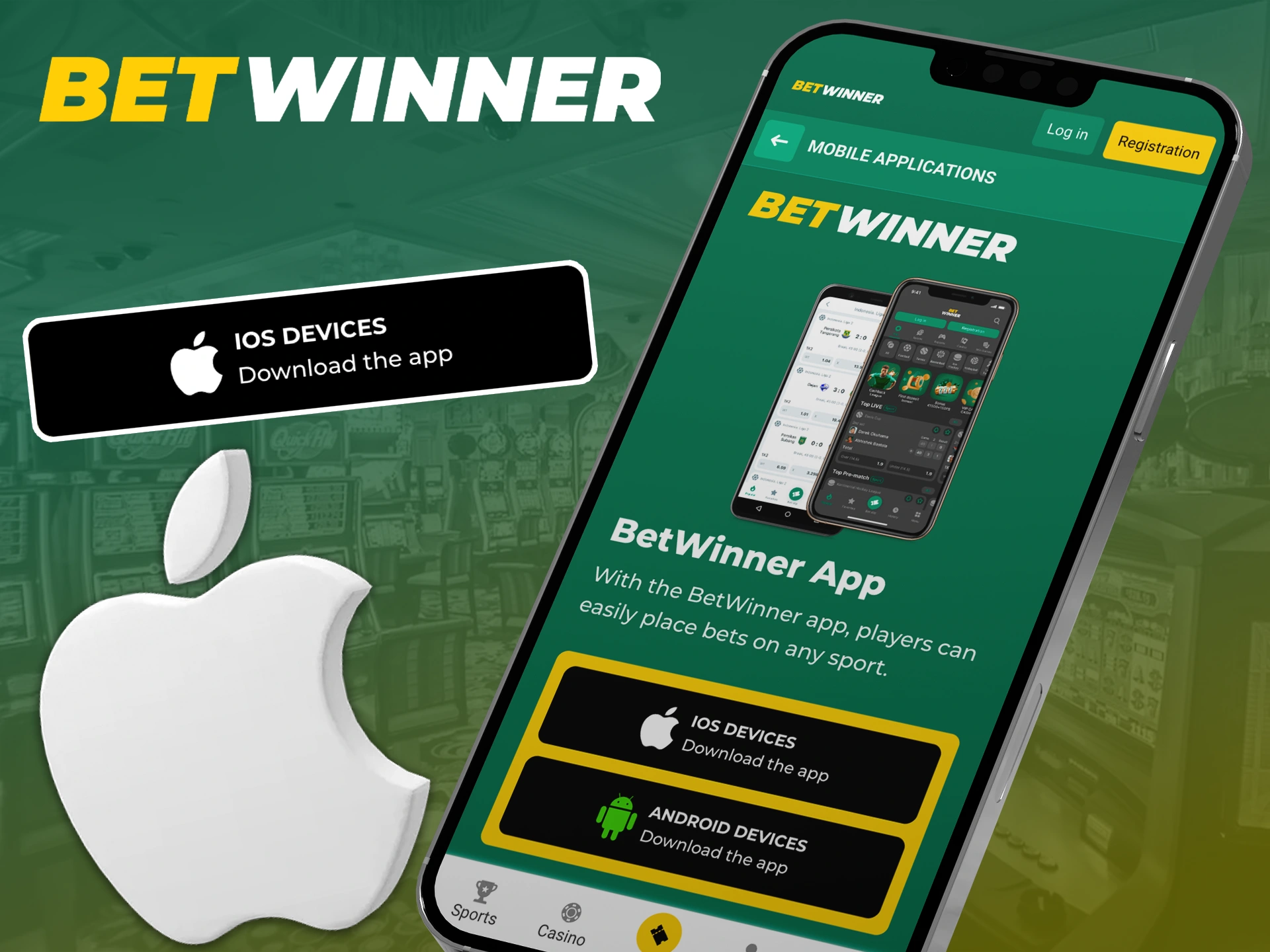 Install the app on your iOS device and start betting.