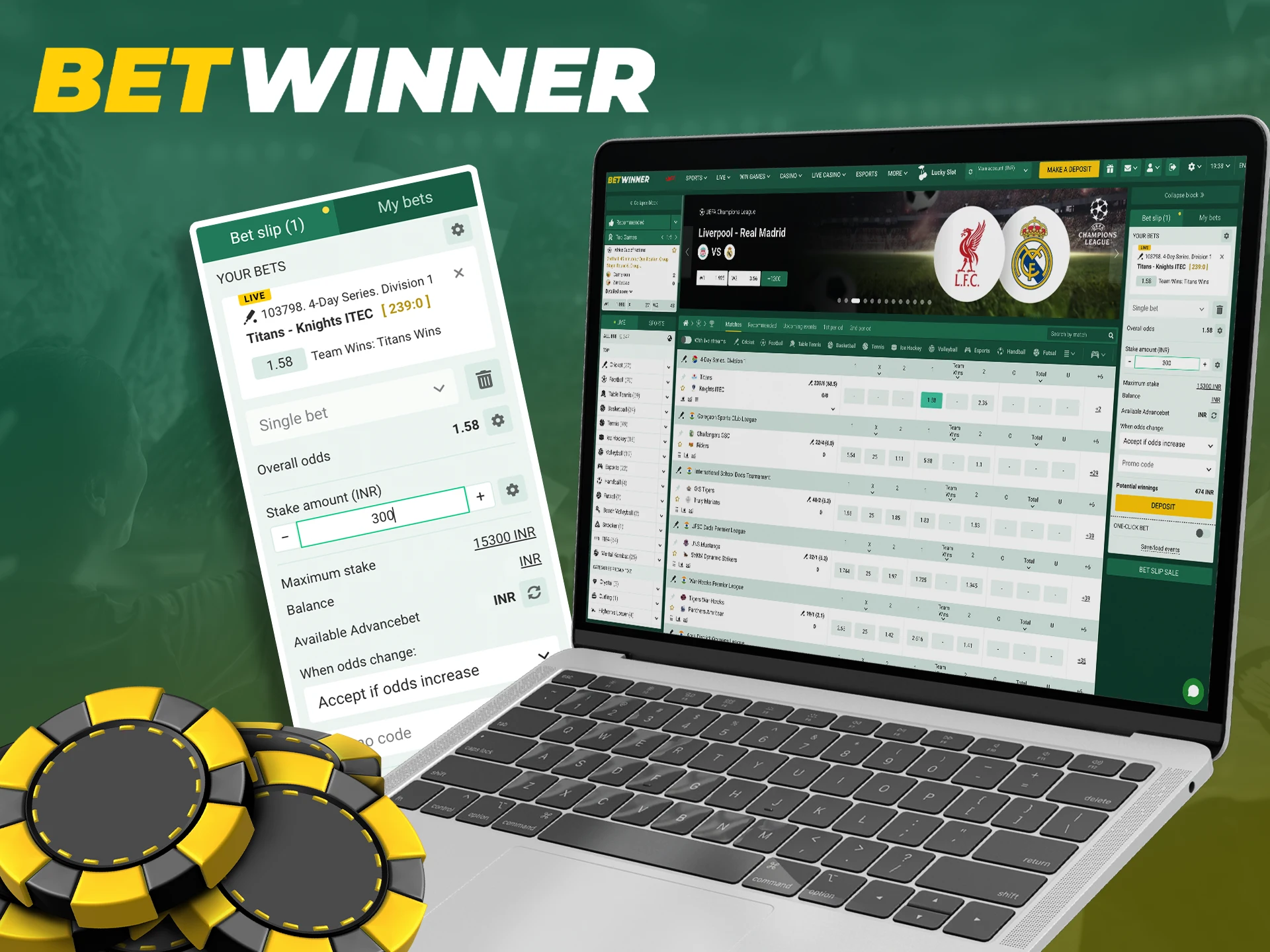 Place a bet of your choice and find your luck with Betwinner.