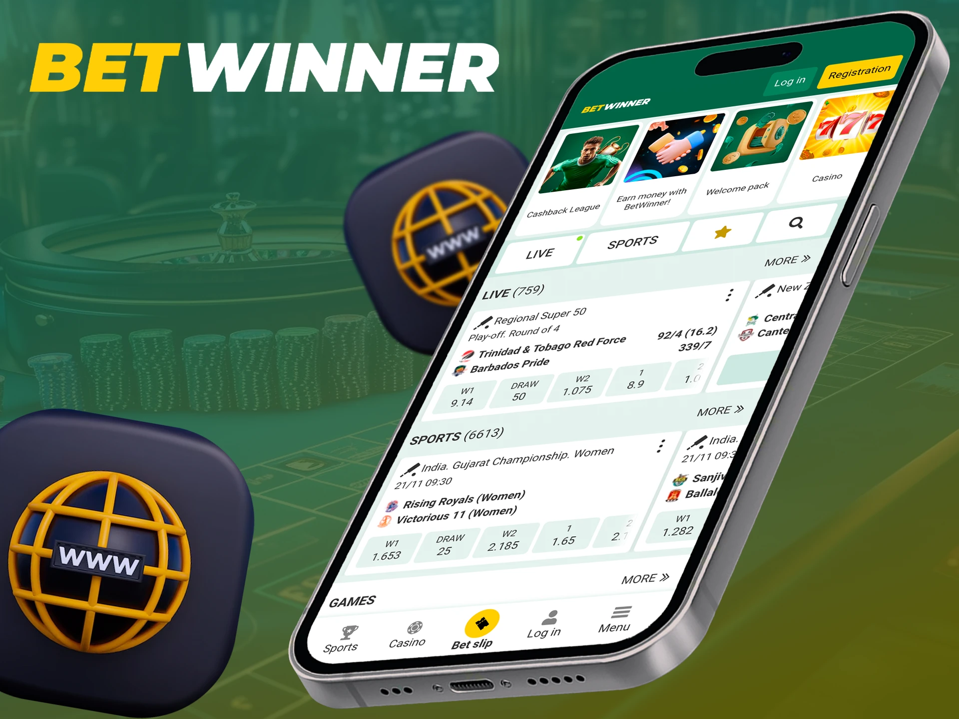 Try the responsive mobile version of the Betwinner website.