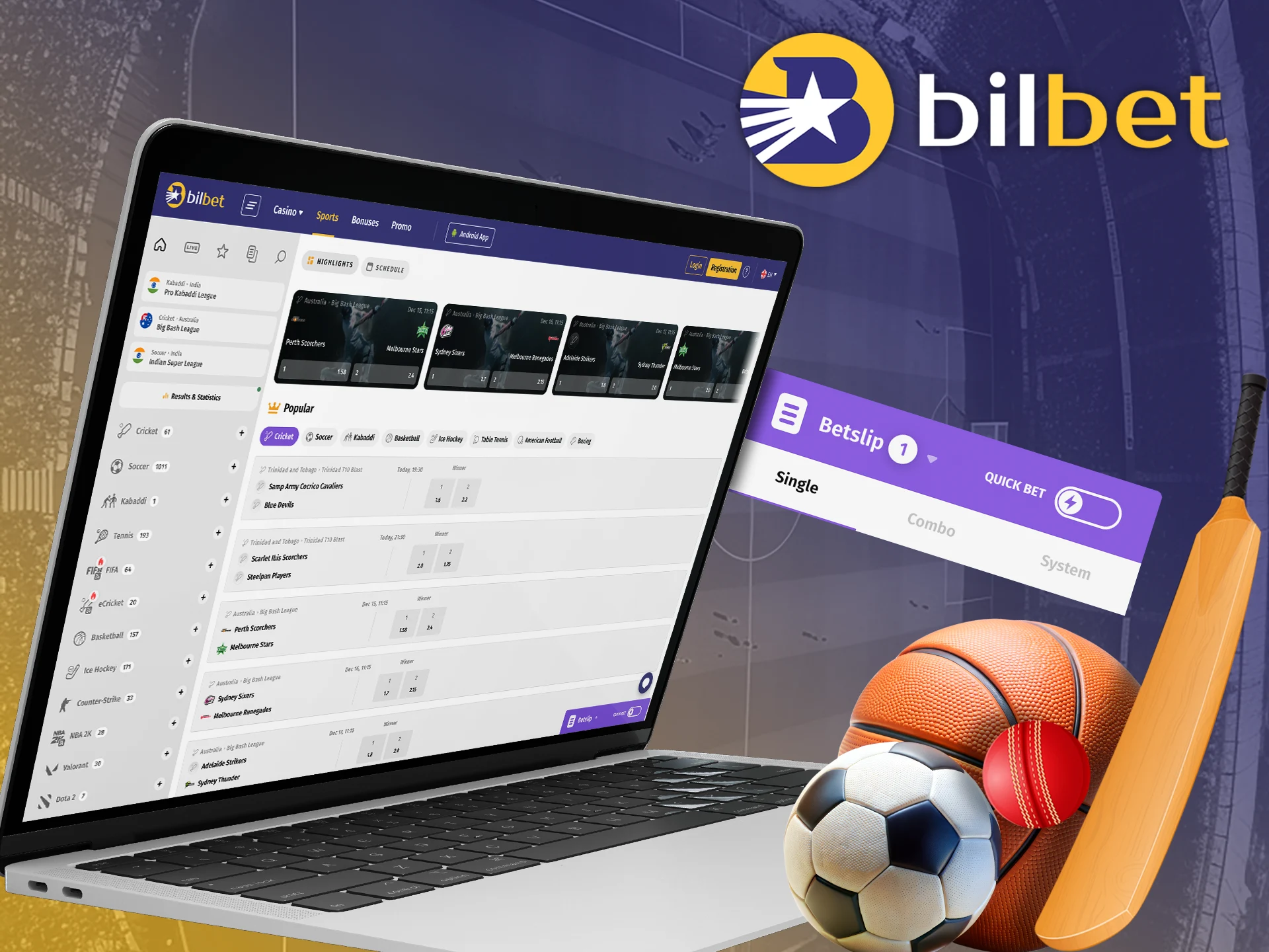 Bilbet offers its players several types of bets to win.