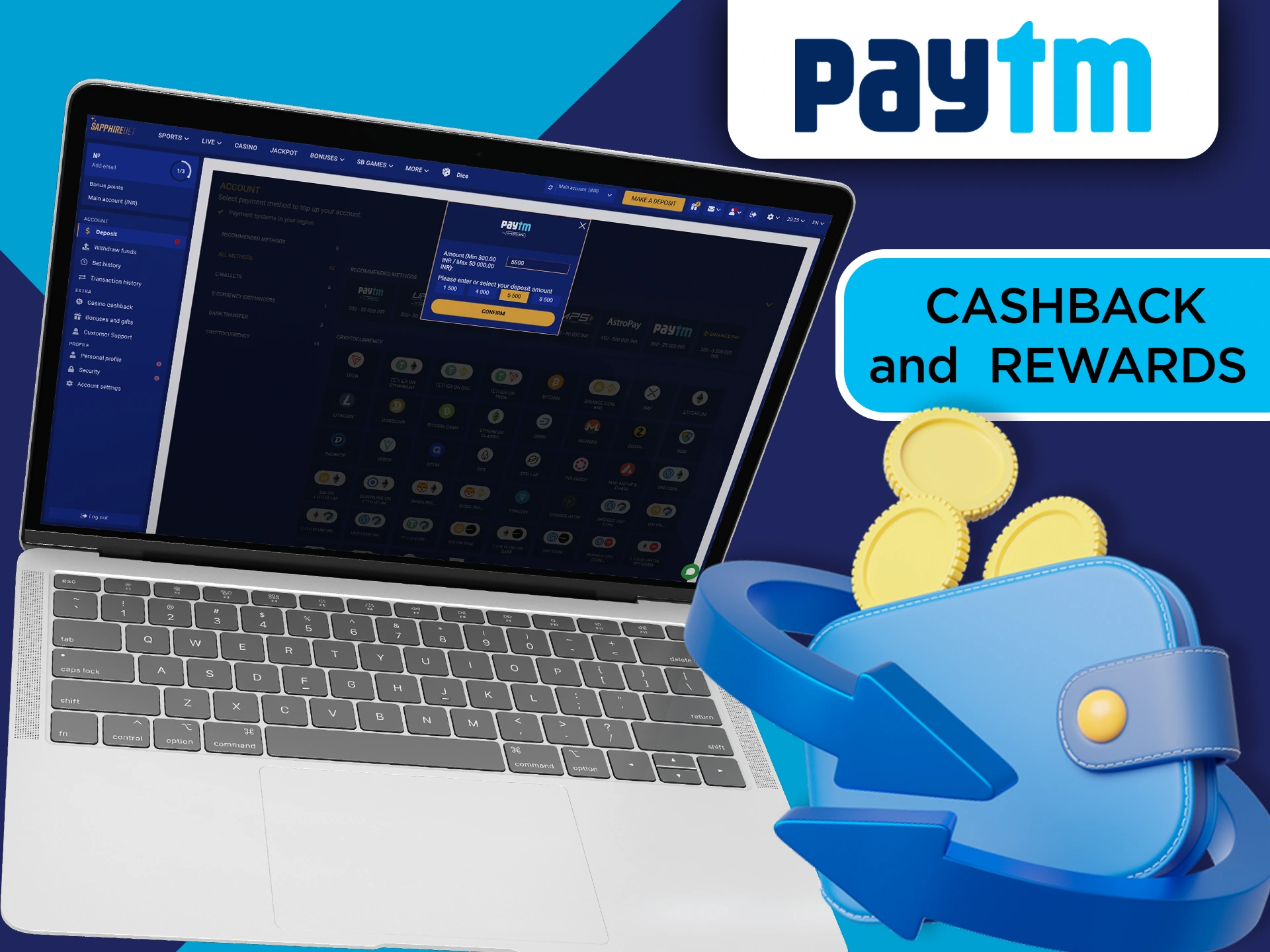 Use Paytm and get cashback and extra rewards.