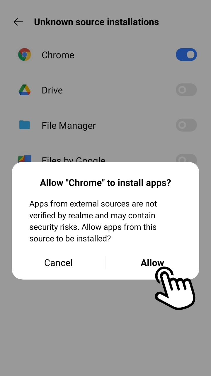 In the device settings allow installation from unknown sources 12bet app.