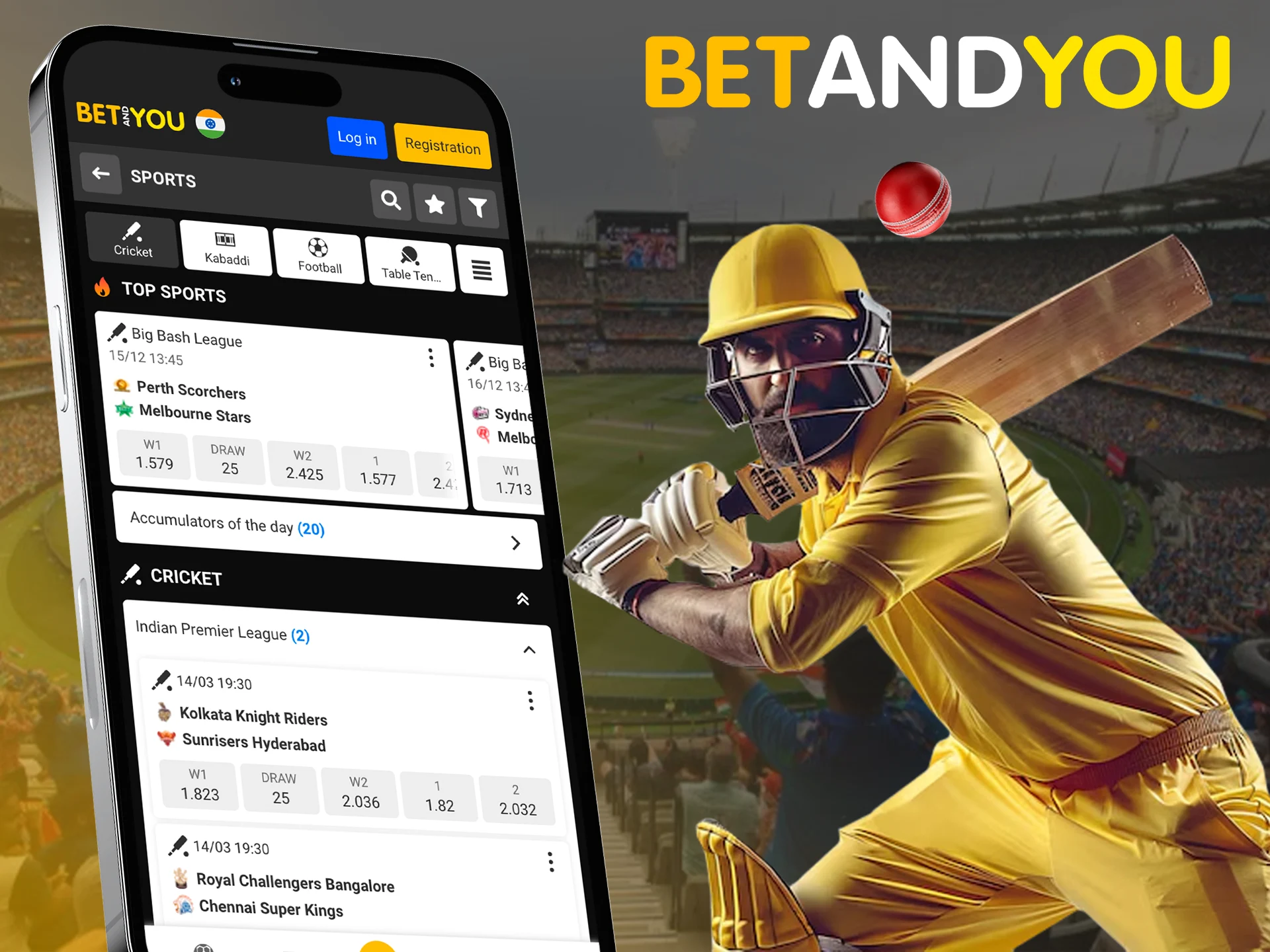 Try your luck betting on cricket with Betandyou.