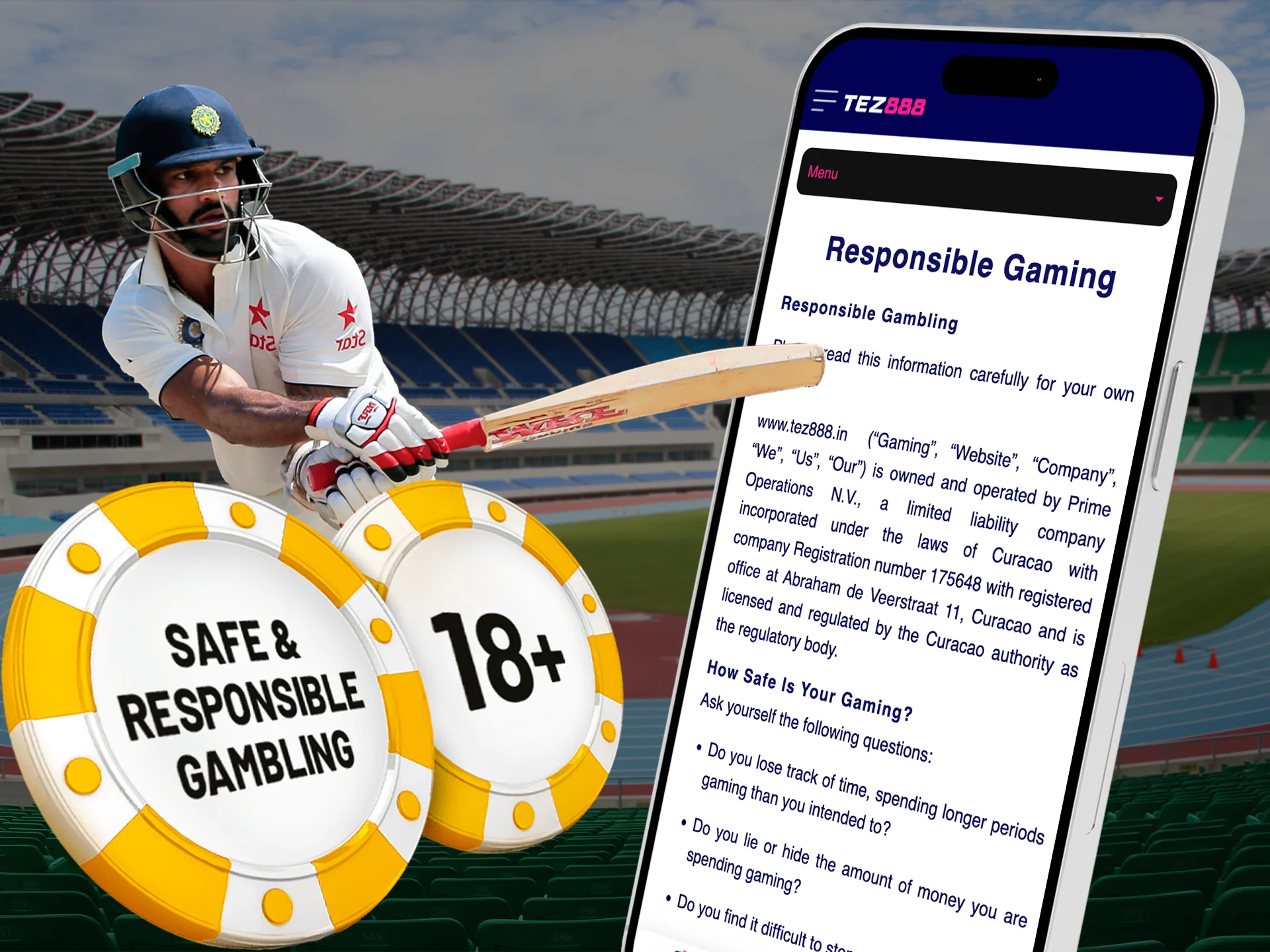 Treat in-app cricket betting at bookmakers with responsibility.