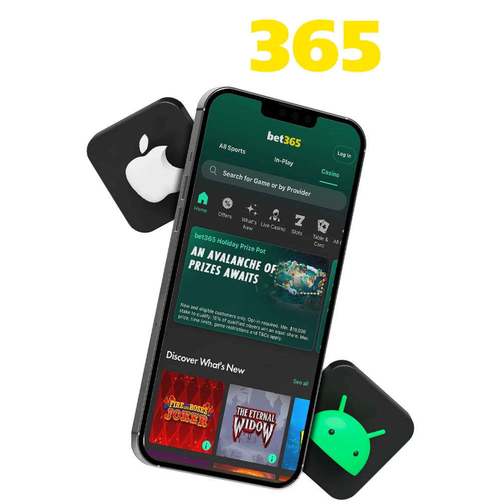 Forecast matches and play casino games with the bet365 app.