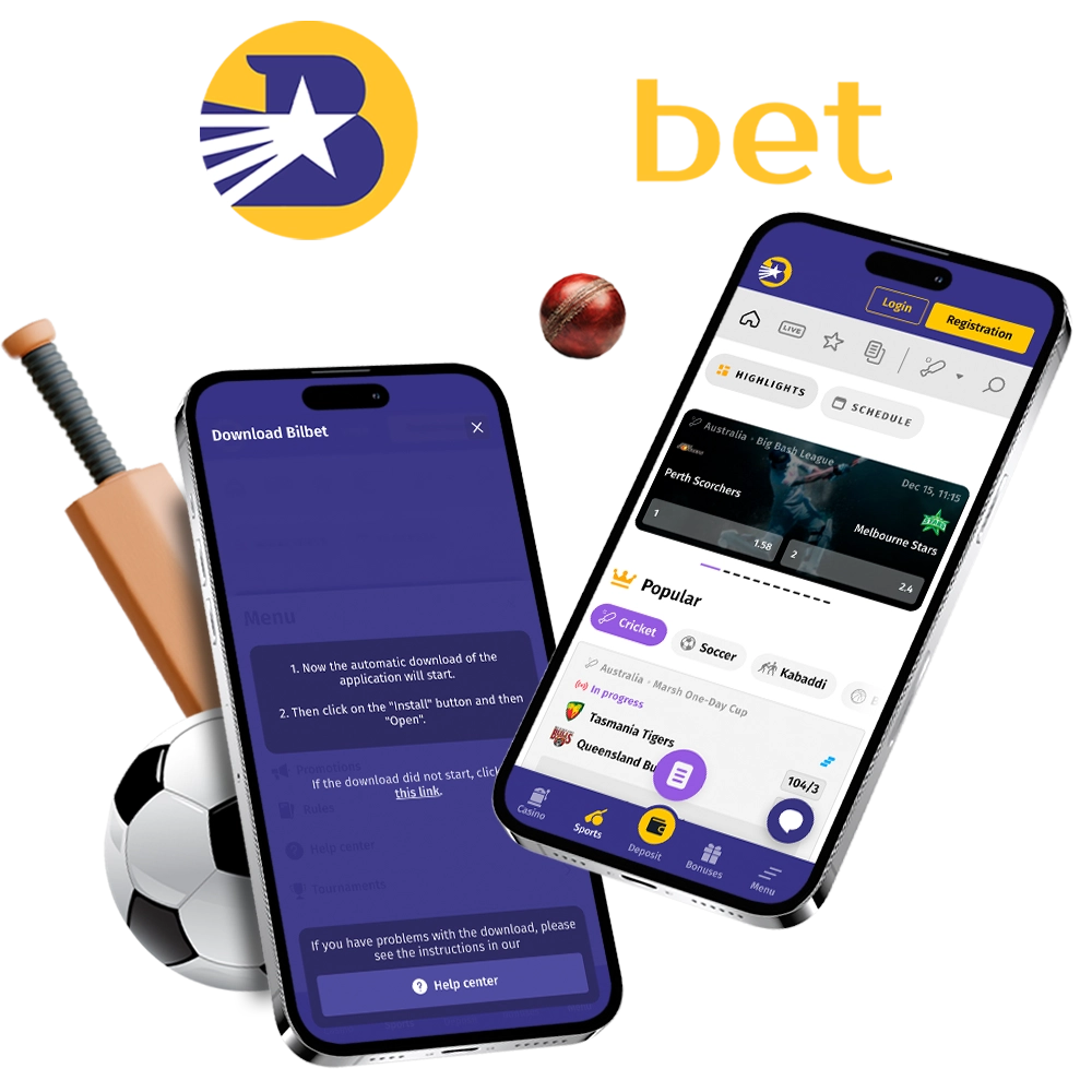 Download the Bilbet app to your device and play anytime.