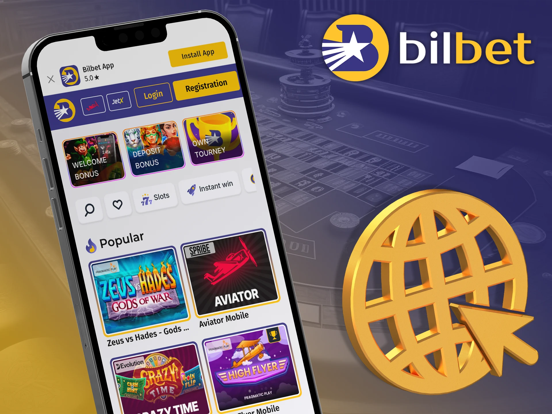 Try the mobile version of the Bilbet website and bet without an app.