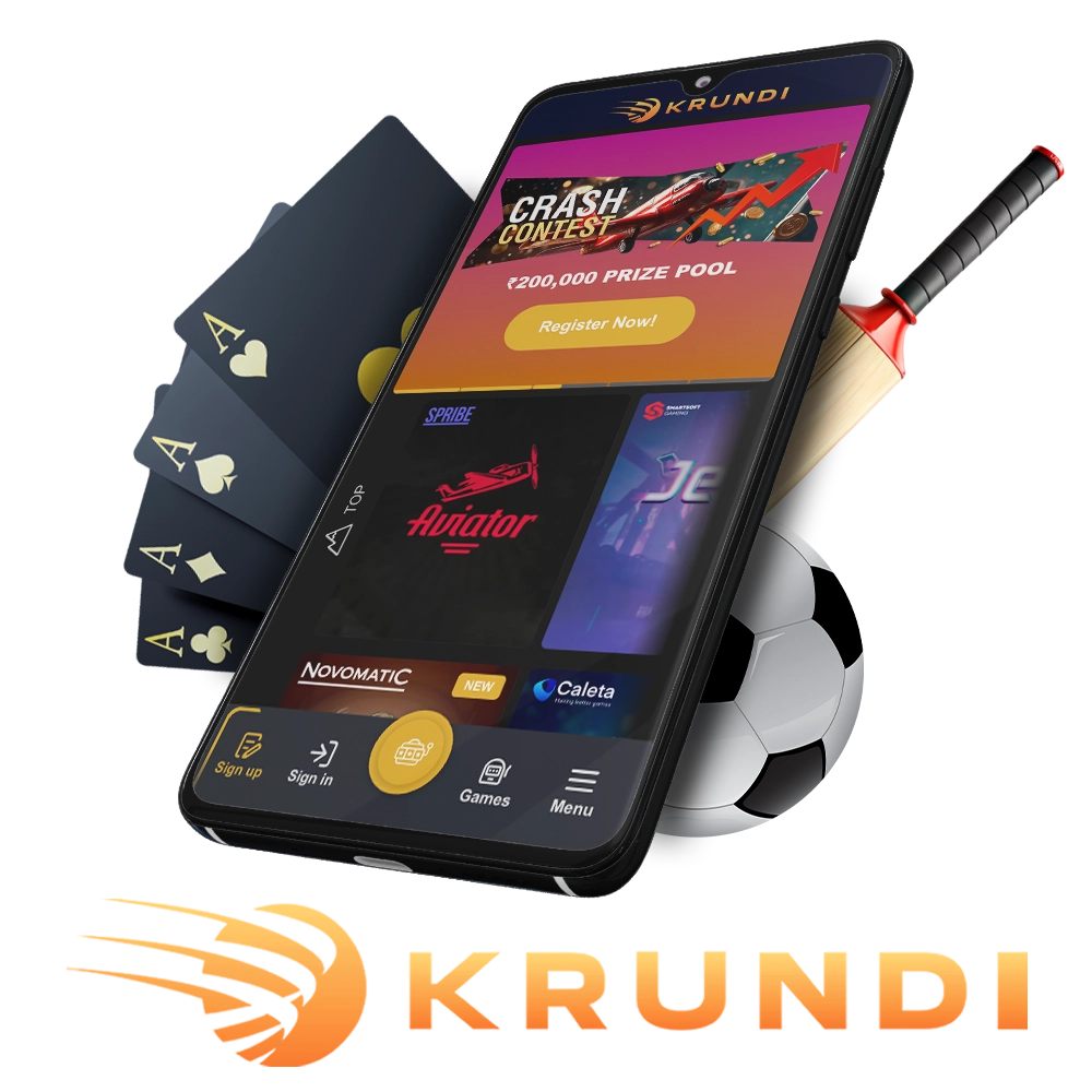 Place your bets at the right time on casino and sports on the Krundi app.