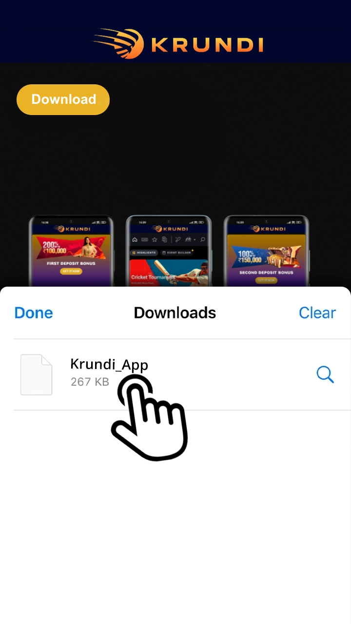 Download and install the file to get the Krundi application.