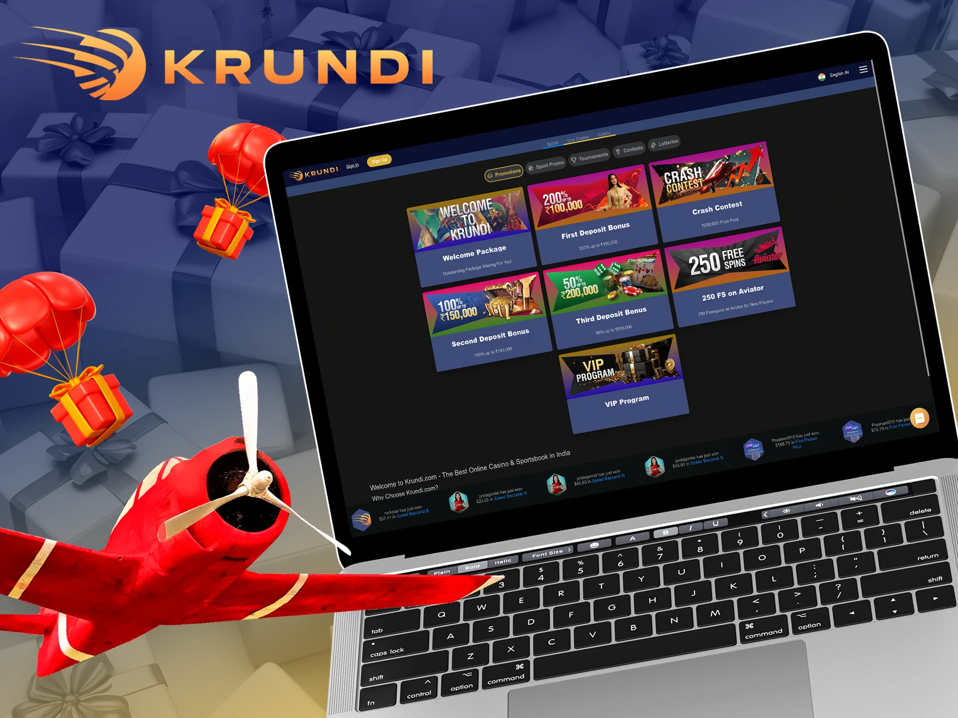 Don't miss out after every 5 days with bonuses from Krundi.