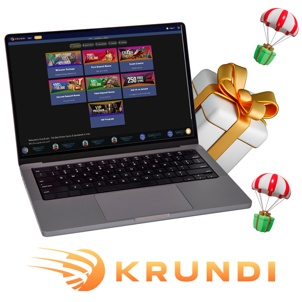 Krundi offers its players a wide range of bonuses for future wins.