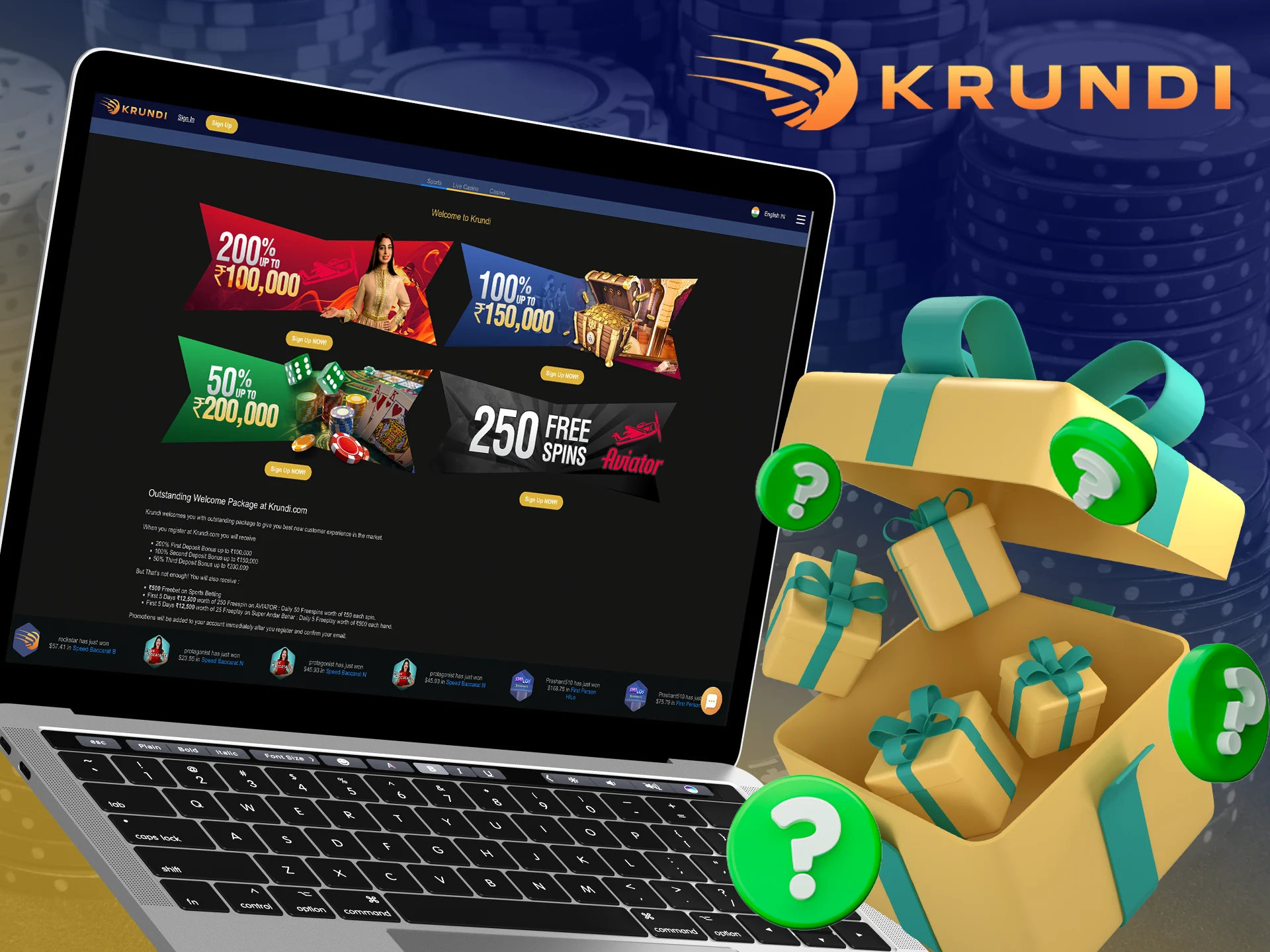 Find out how to get bonuses from Krundi.