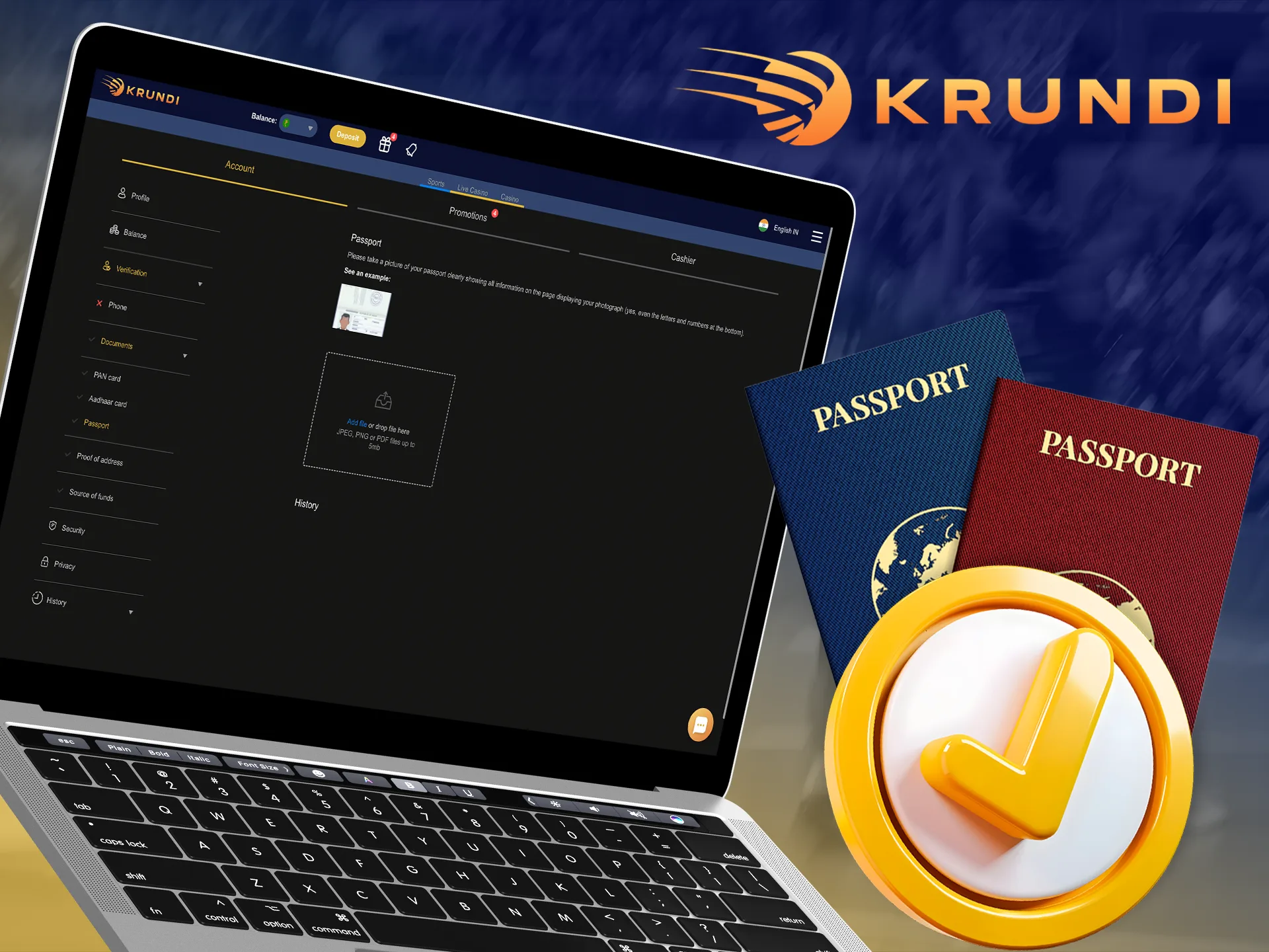 Verify your account to start a full game at Krundi.