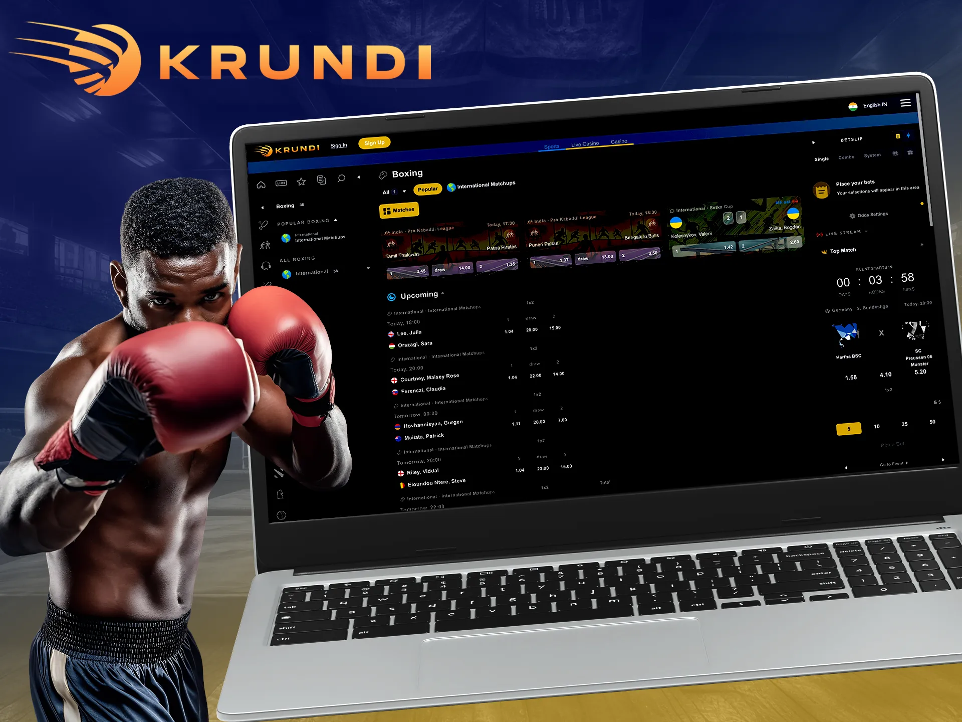 Pick your favourite fighter and make a boxing prediction at Krundi.