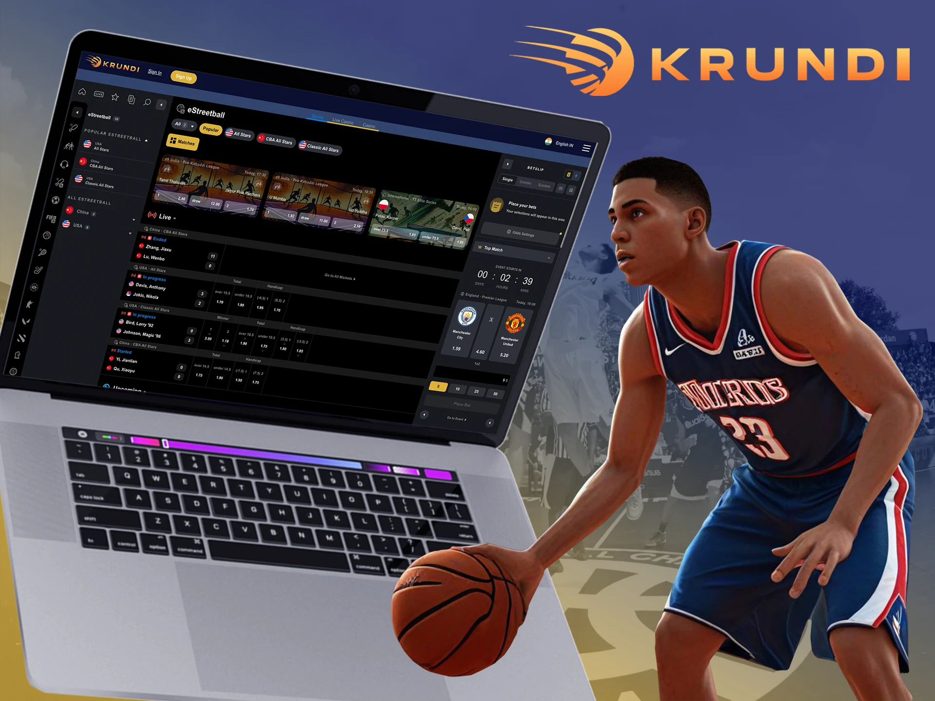 Try eStreetball betting with great odds from Krundi.