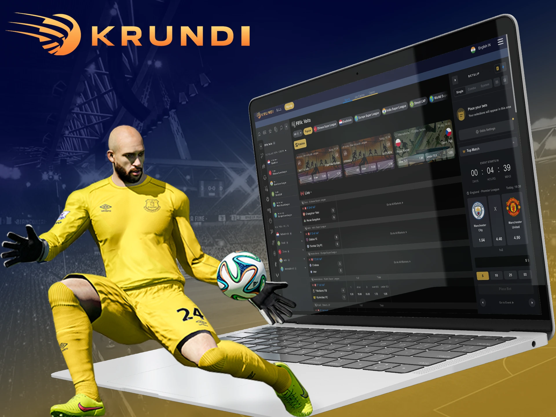 Try betting on Fifa Volta and you might get lucky at Krundi.