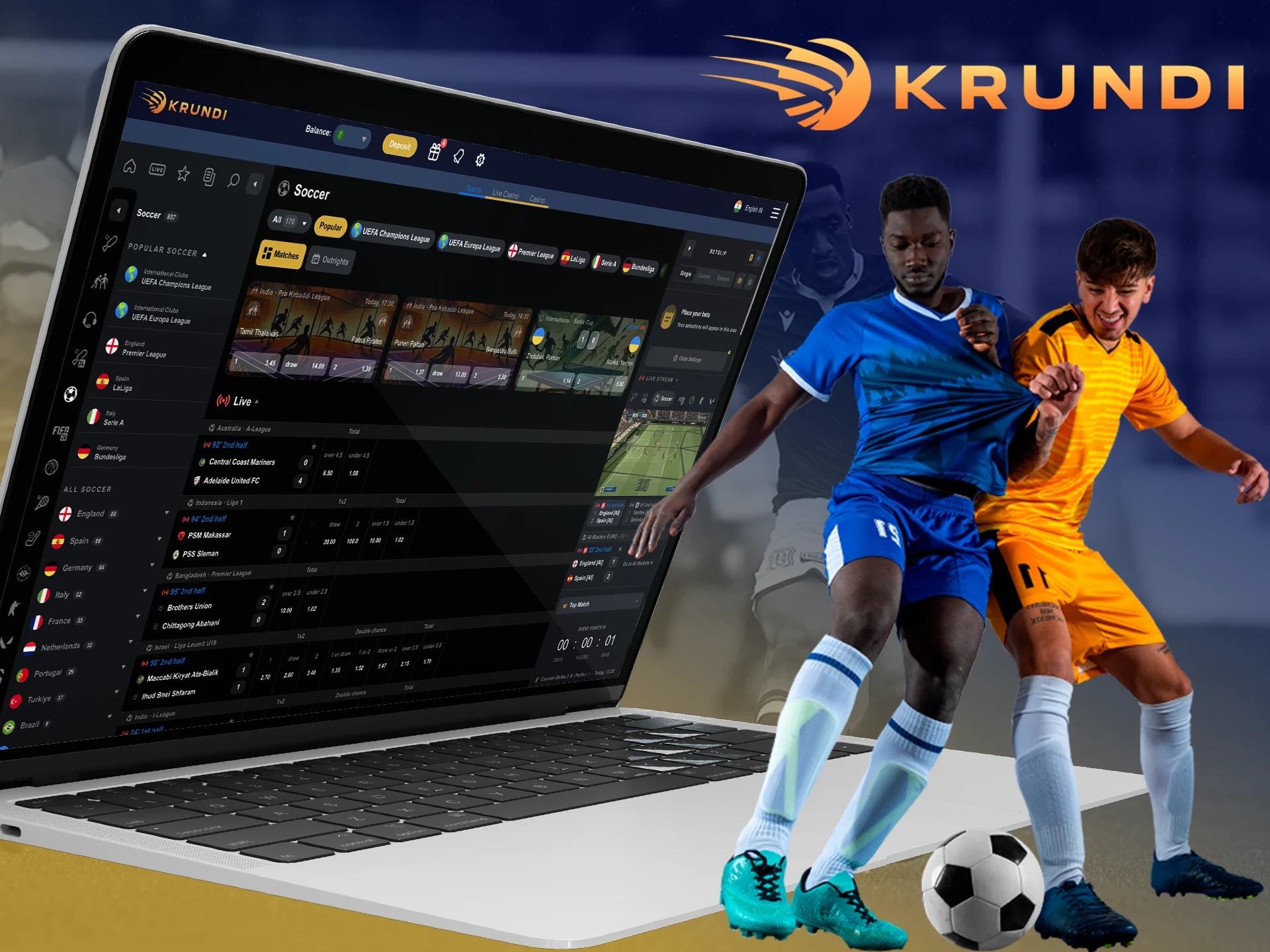 Luck will help you with your soccer betting predictions at Krundi.