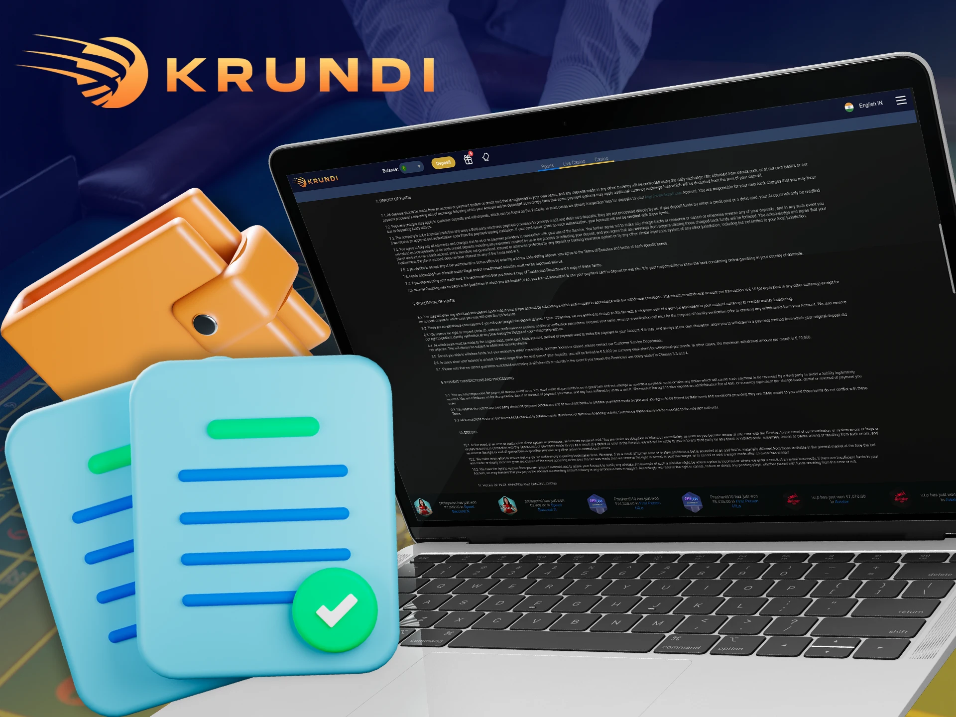 Familiarize yourself with the Krundi deposit rules and abide by them.