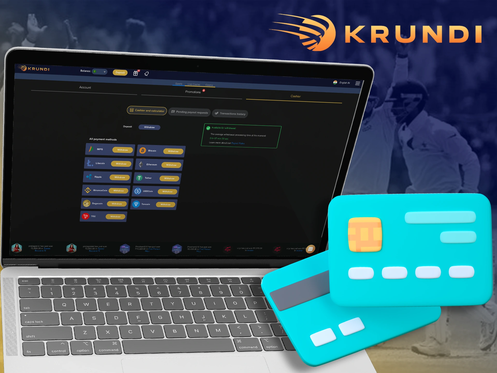 Get instant payouts from Krundi by any method.