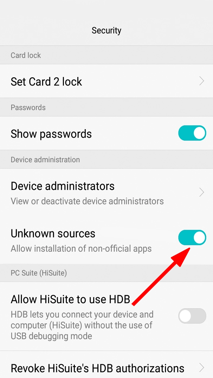 Allow the installation of the Paripesa application in your phone settings.