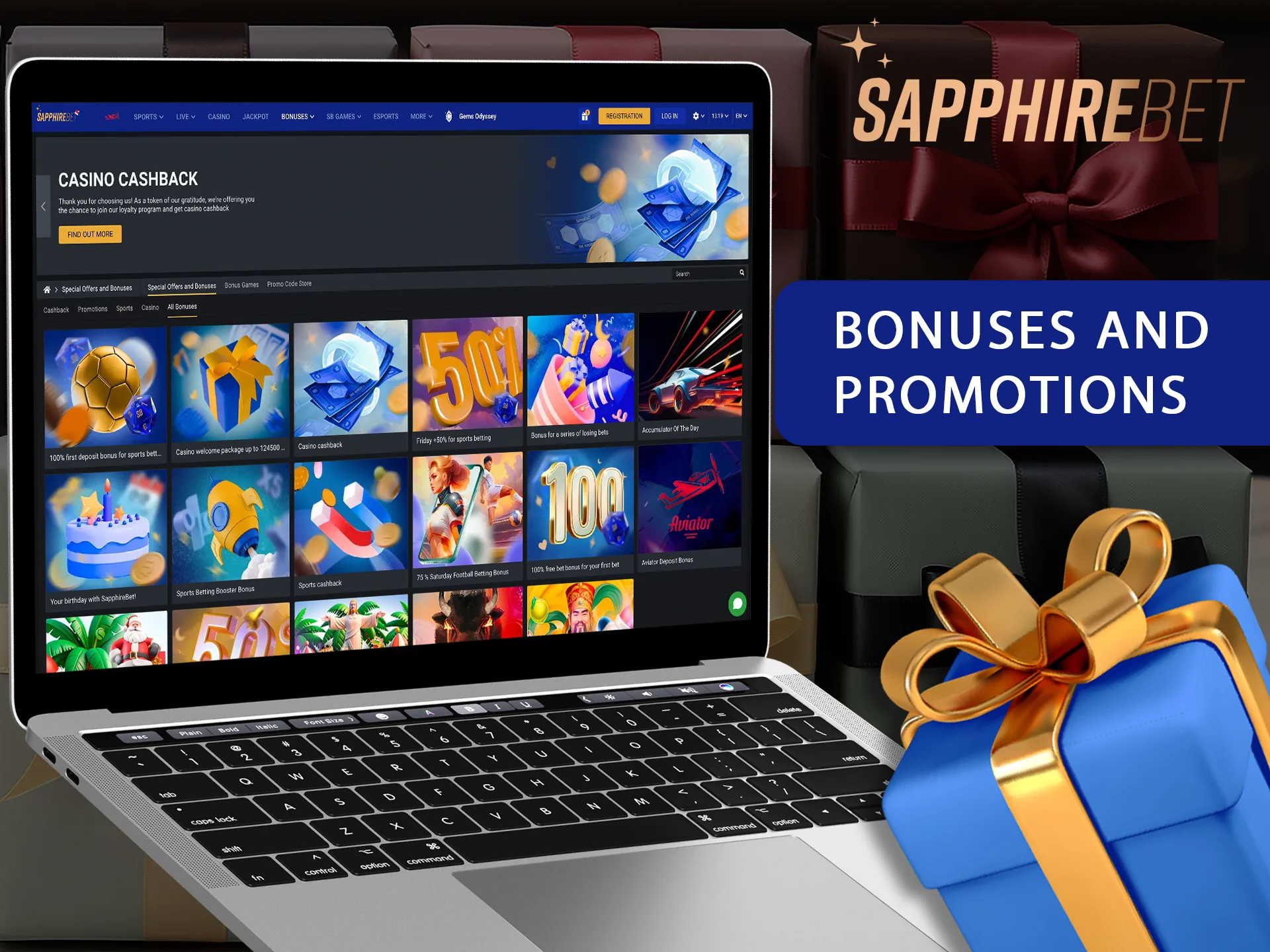 Check out the bonuses that Sapphirebet offers to its players.