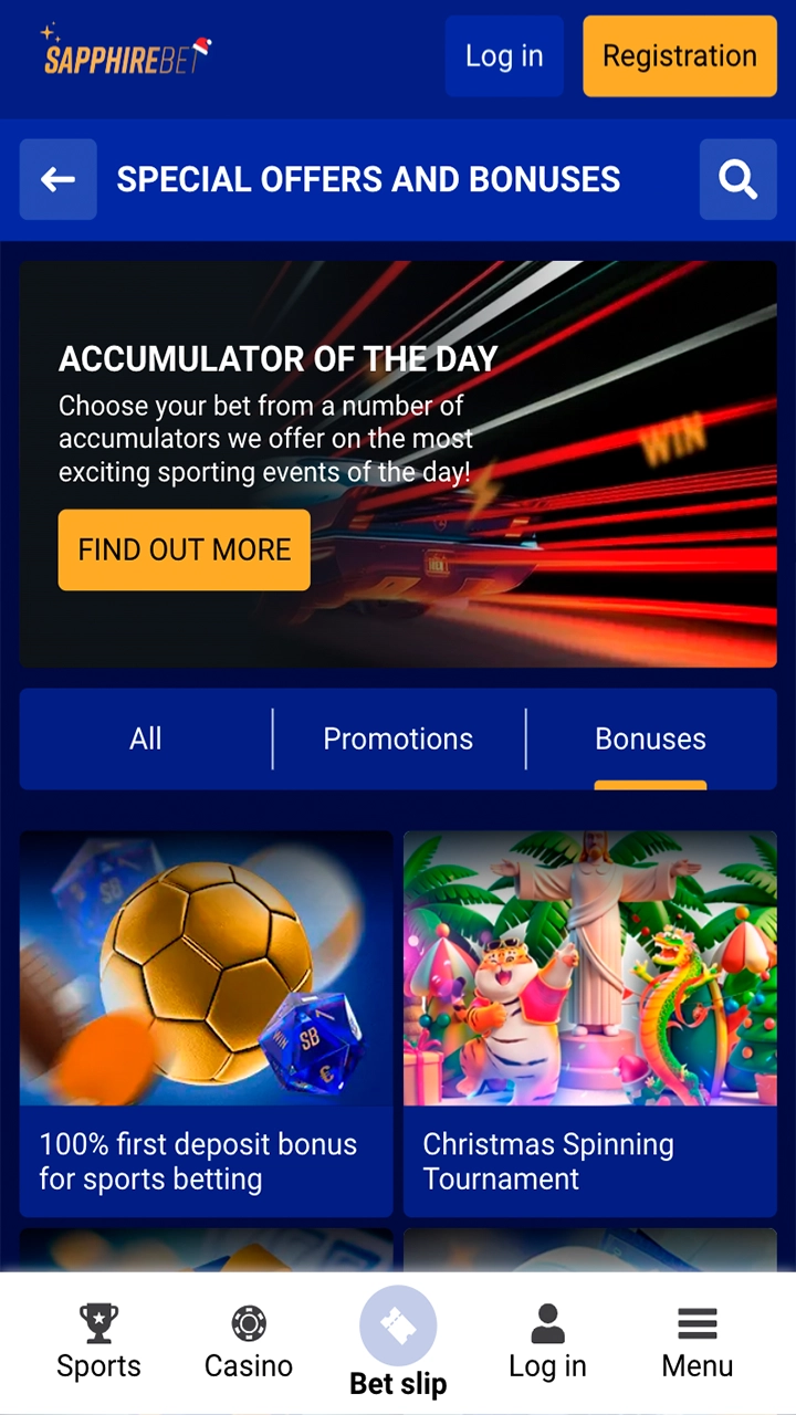 Sapphirebet bonuses are already waiting for you.