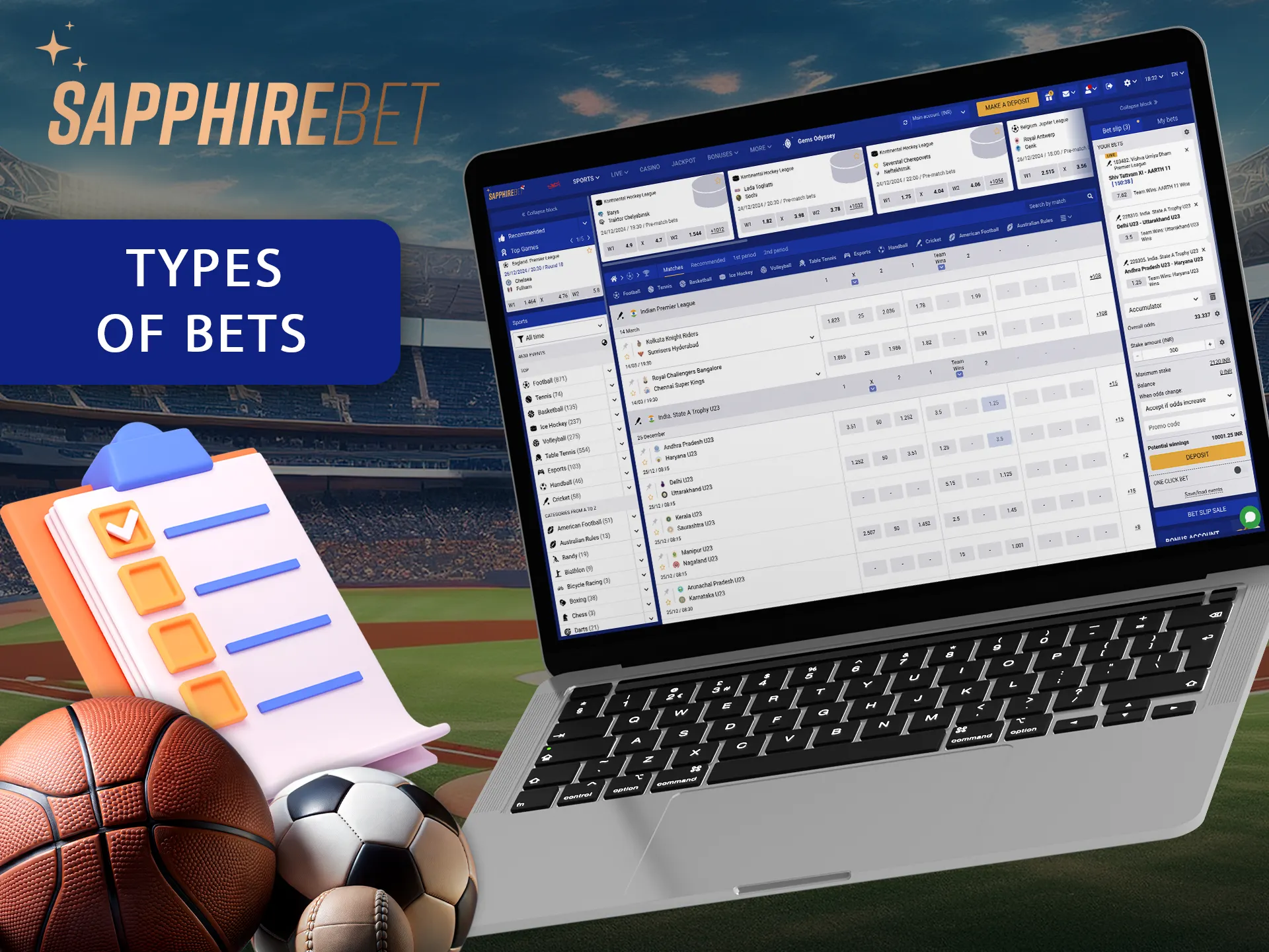 Get to know the types betting at Sapphirebet.