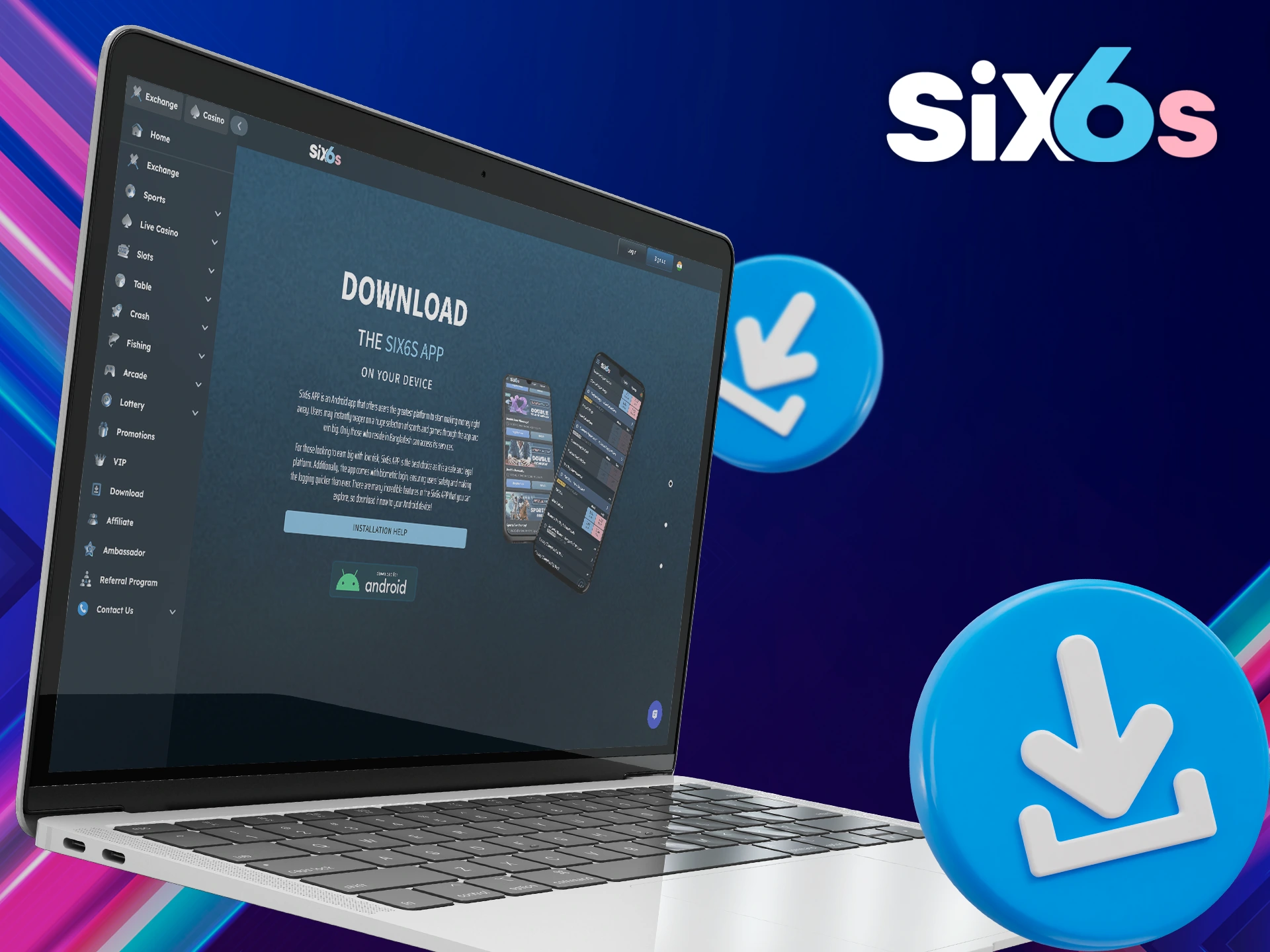 Add the Six6s app to your PC for quick access to betting.