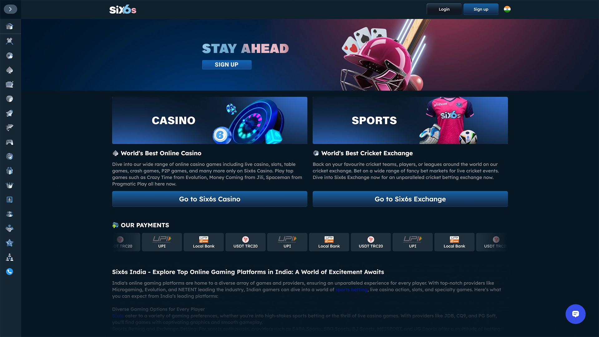 Discover a new world for betting site Six6s.