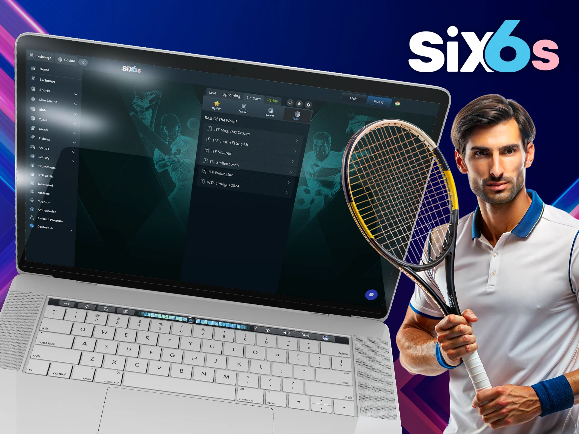 Pick your favorite in tennis betting at Six6s.