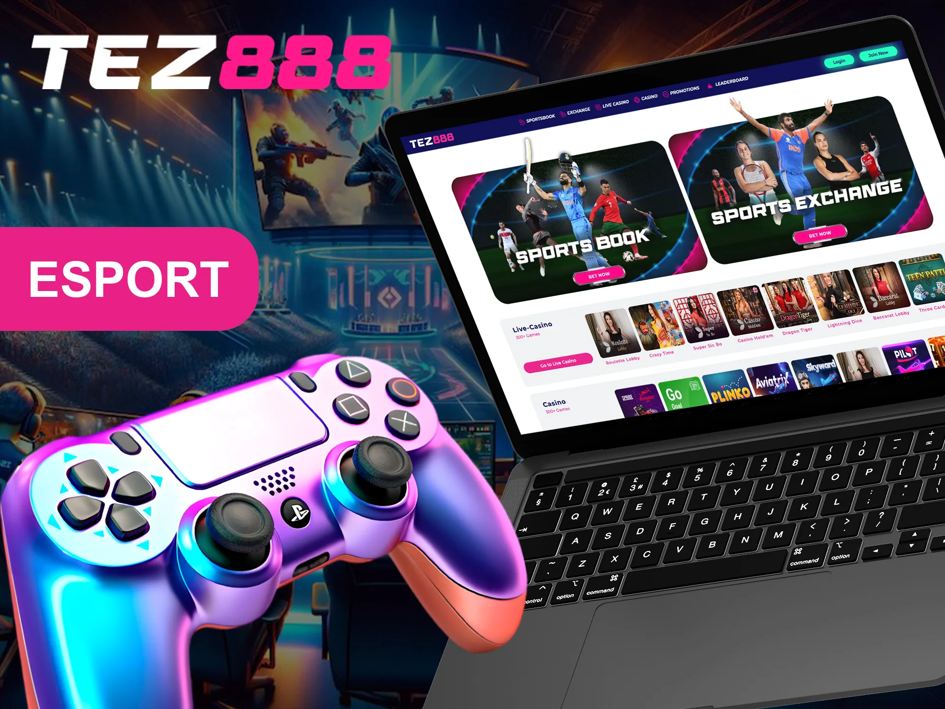 Bet on your favorite teams and games at Esport with Tez888.