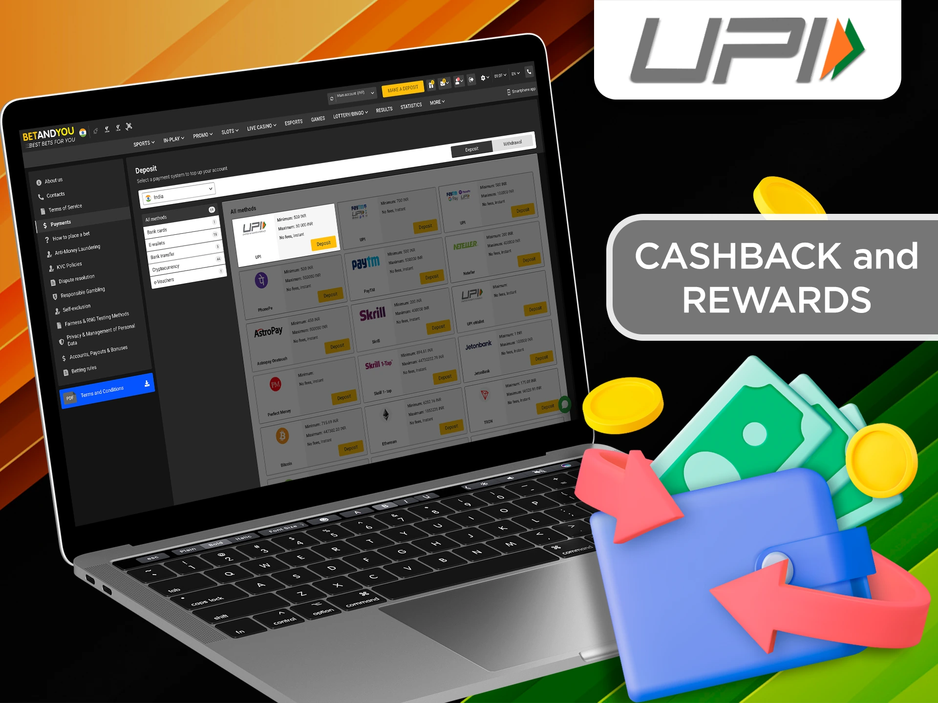 Make payments with UPI and get cashback and rewards.